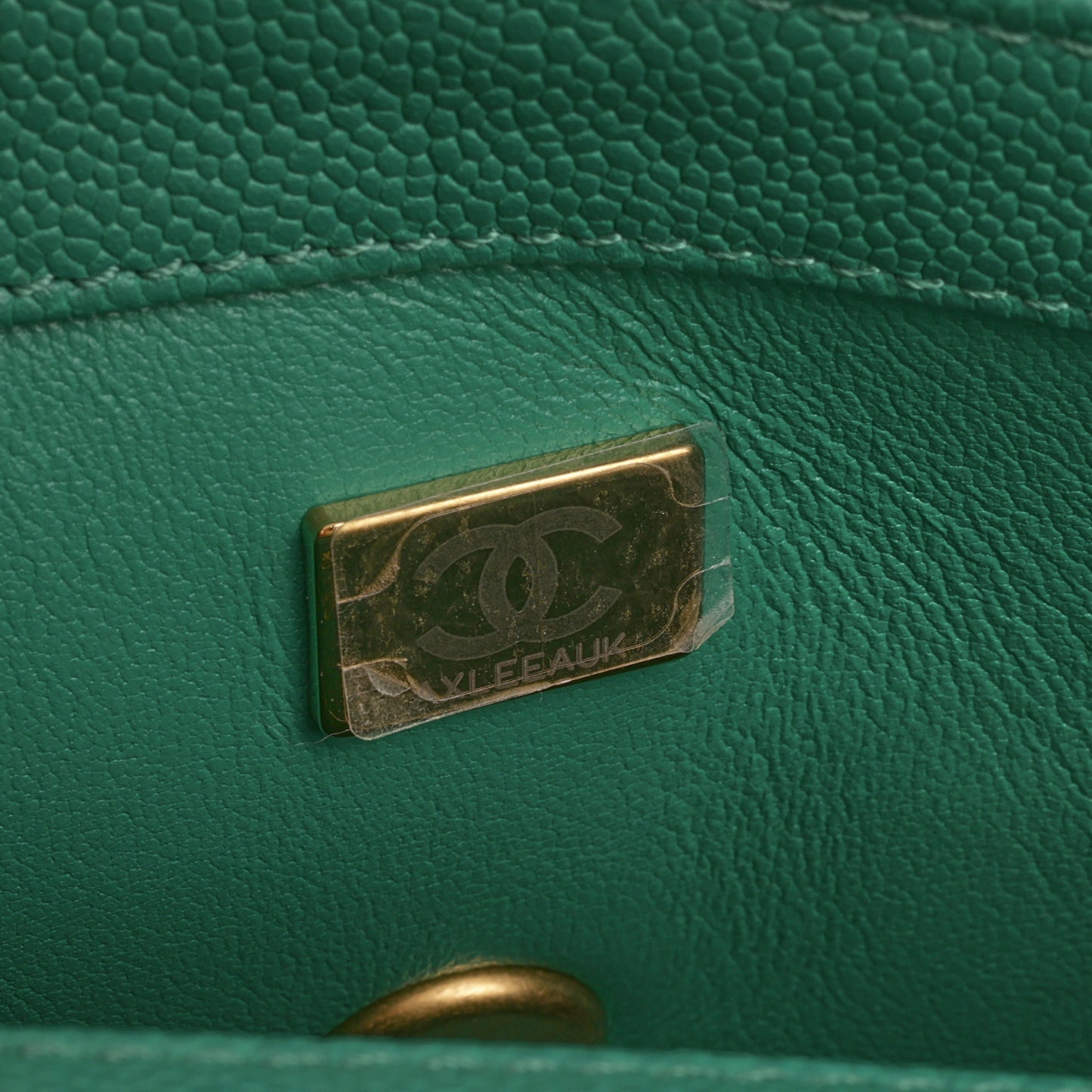 Chanel 23P Mini Heart Crush - Green Caviar | Gold Hardware