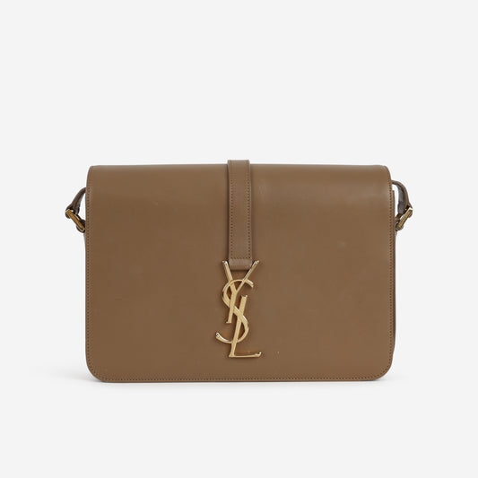 Saint Laurent Université Flap Bag - Tan Leather | Gold Hardware - Bagista