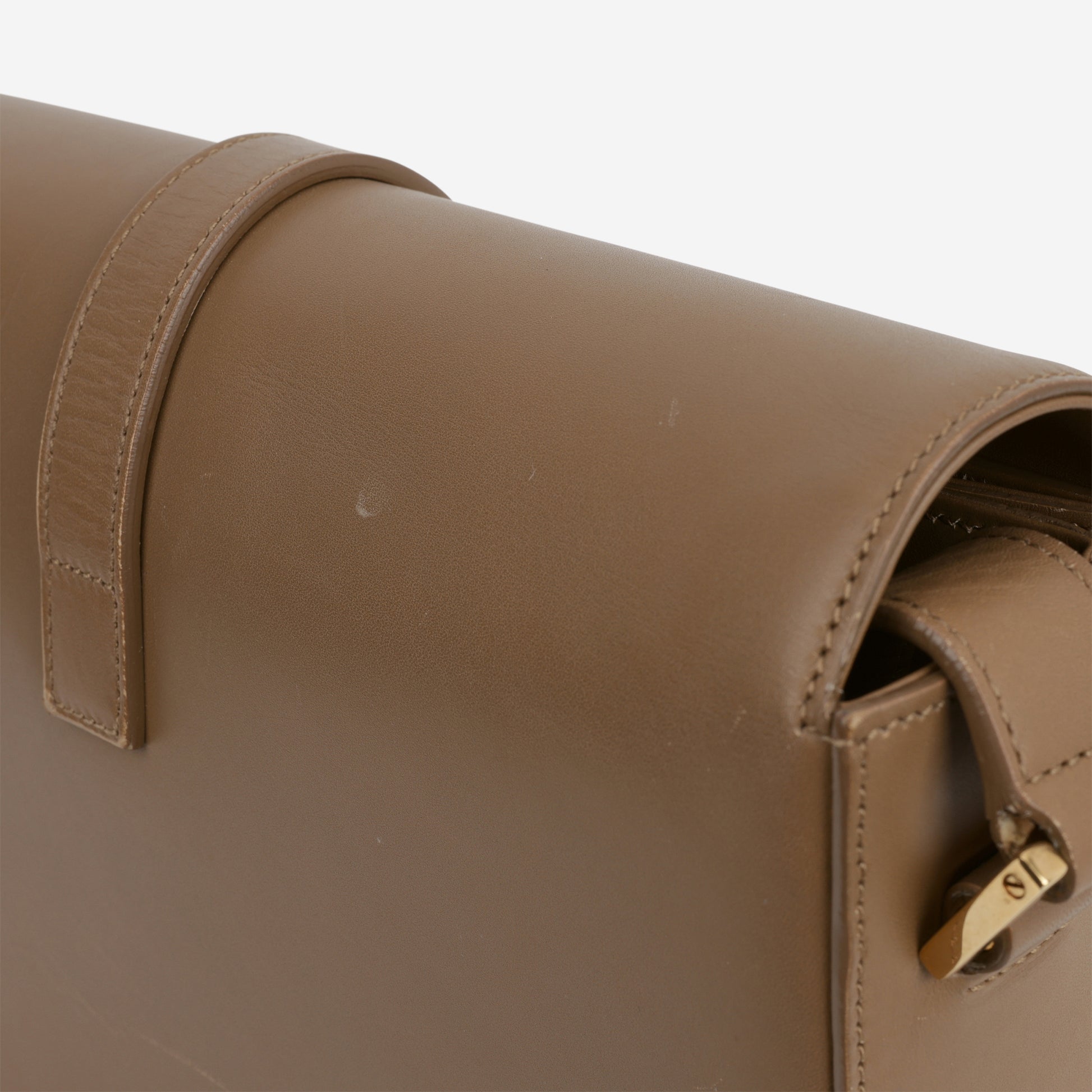 Saint Laurent Université Flap Bag - Tan Leather | Gold Hardware - Bagista