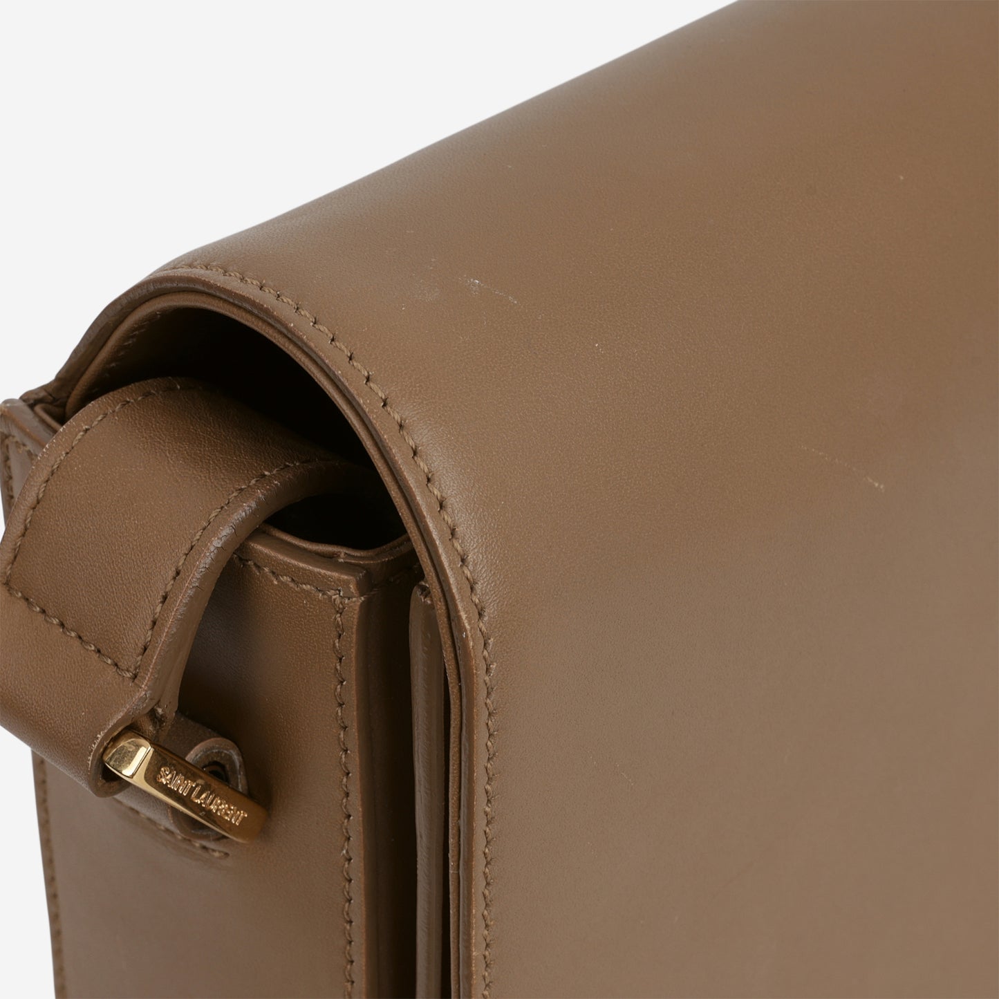 Saint Laurent Université Flap Bag - Tan Leather | Gold Hardware - Bagista