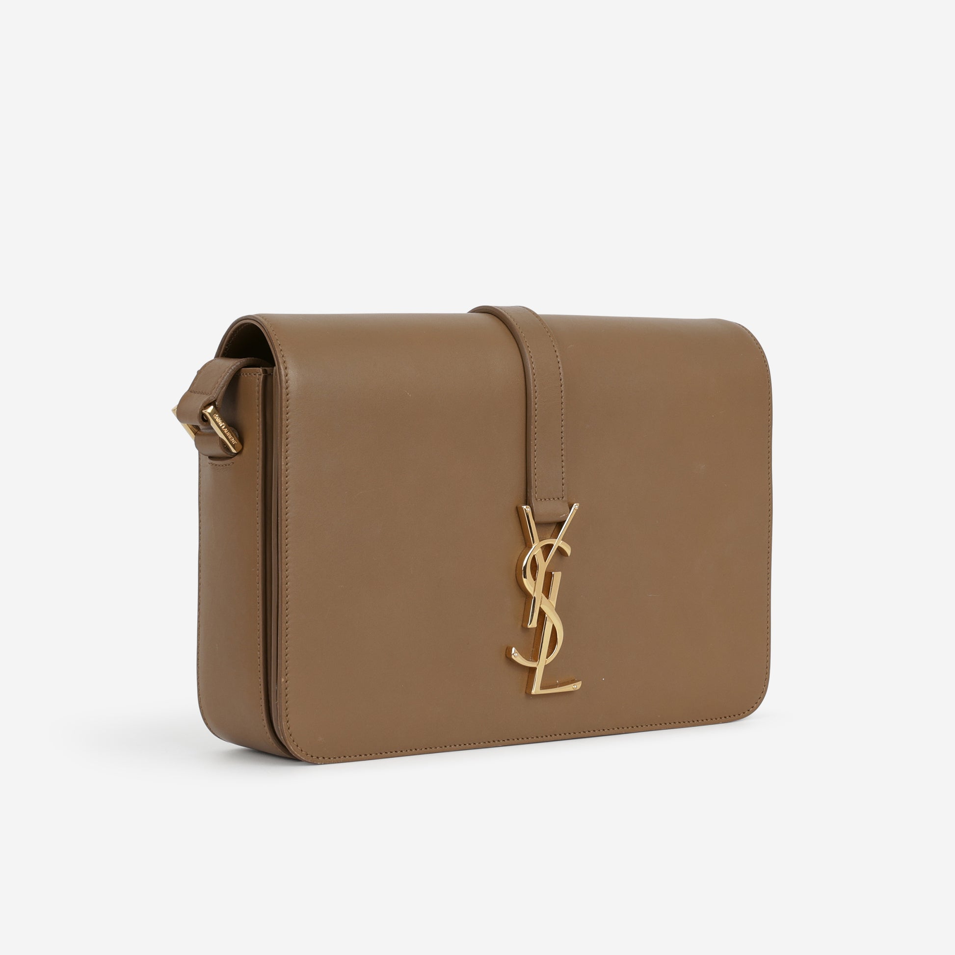Saint Laurent Université Flap Bag - Tan Leather | Gold Hardware - Bagista