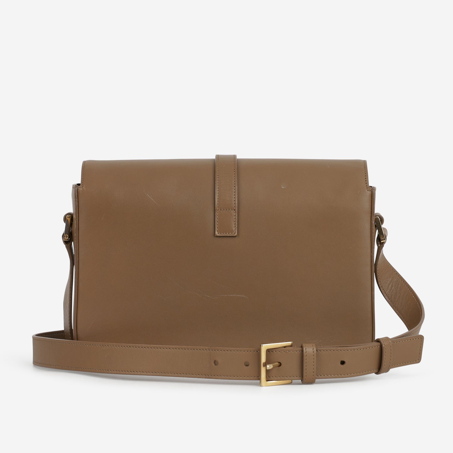 Saint Laurent Université Flap Bag - Tan Leather | Gold Hardware - Bagista