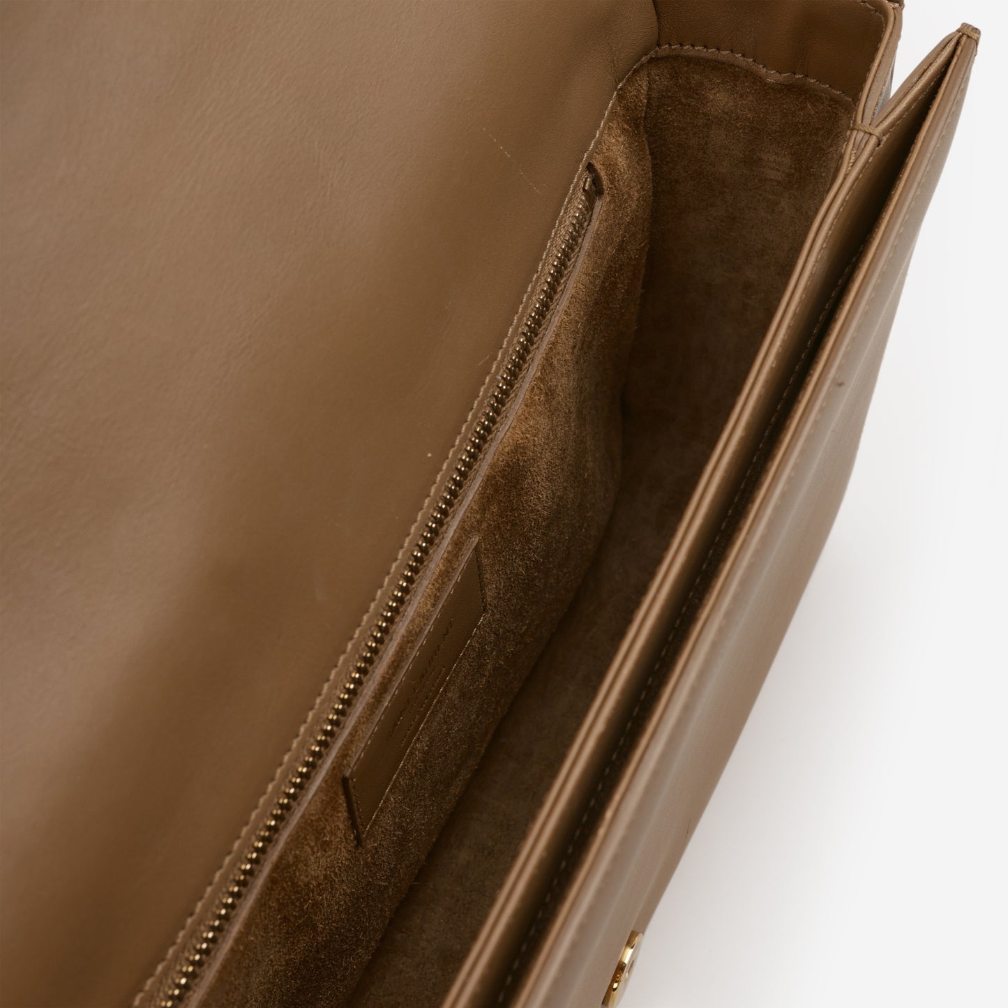 Saint Laurent Université Flap Bag - Tan Leather | Gold Hardware - Bagista