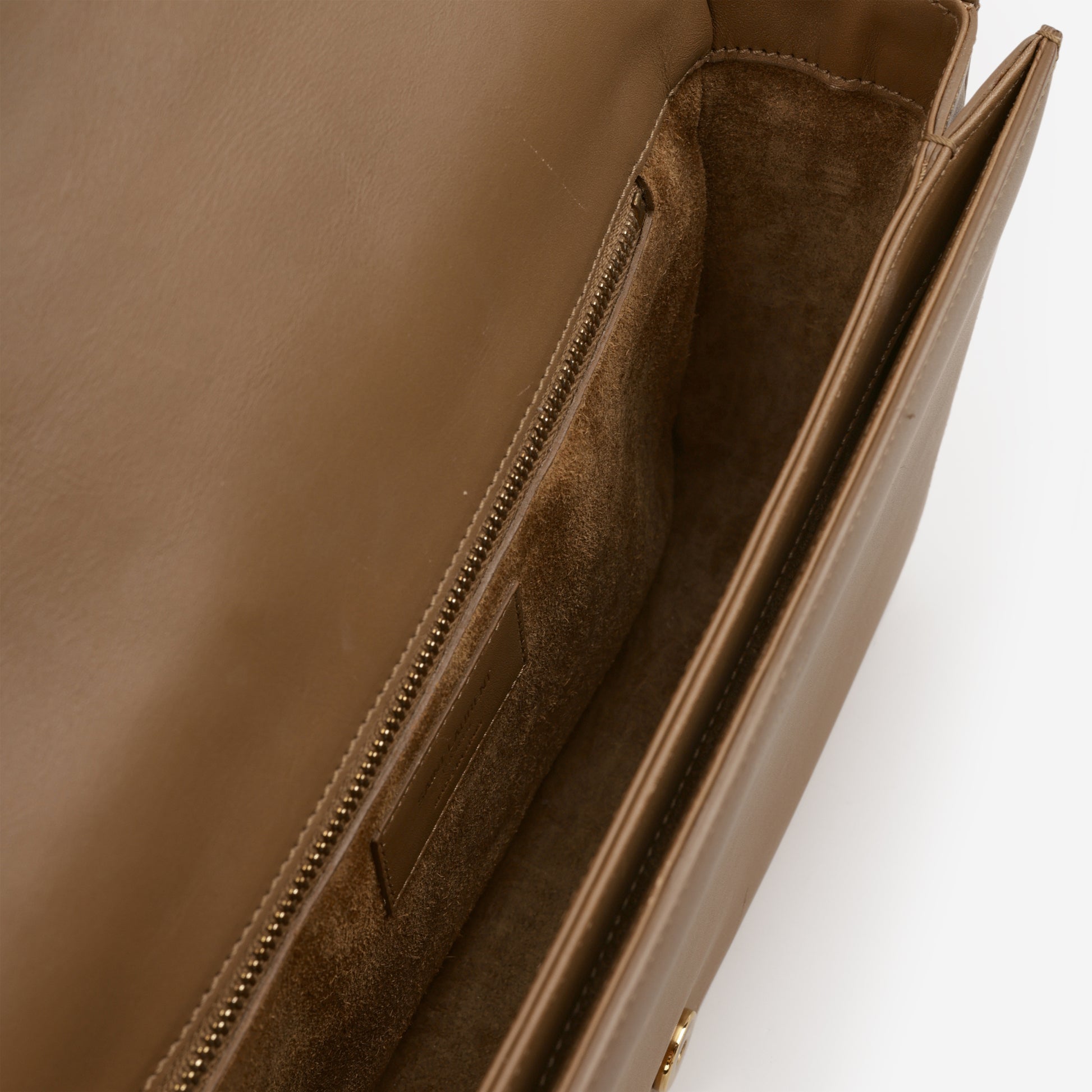 Saint Laurent Université Flap Bag - Tan Leather | Gold Hardware - Bagista