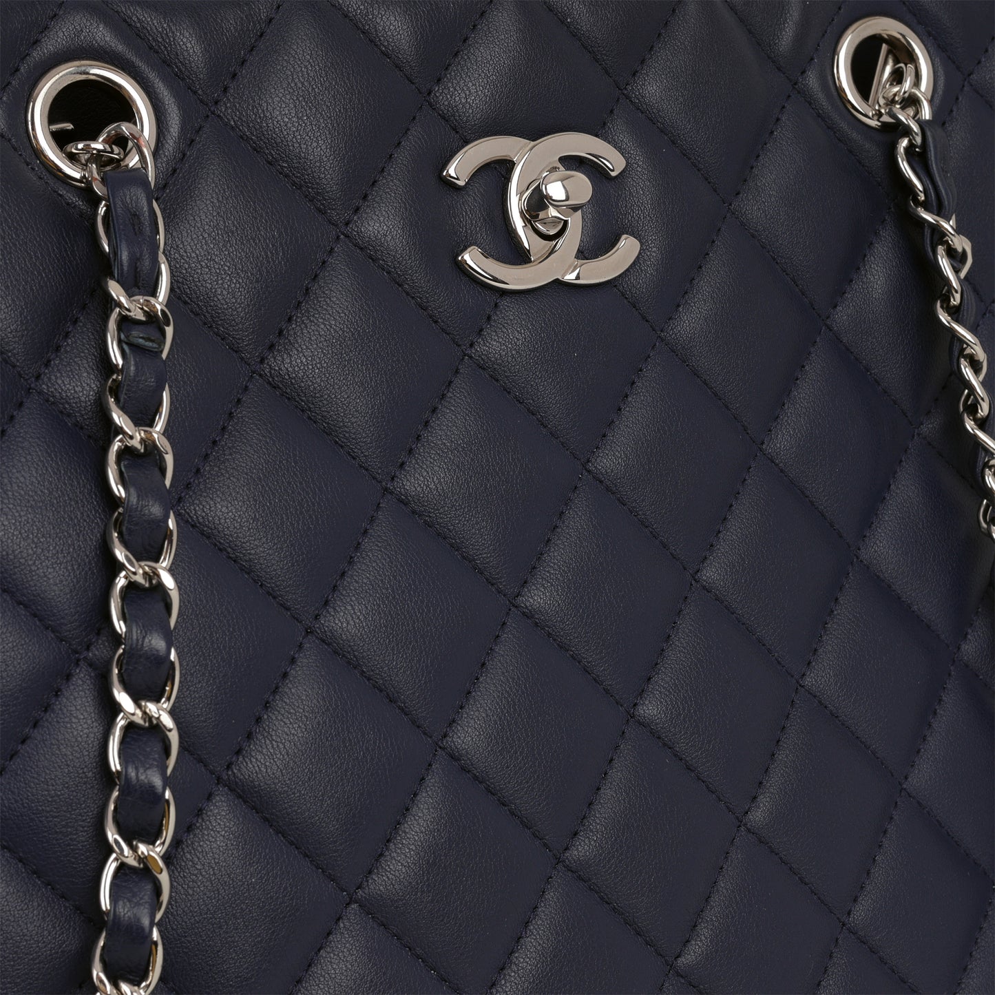 Chanel Timeless CC Shopping Tote - Navy Lambskin | Silver Hardware