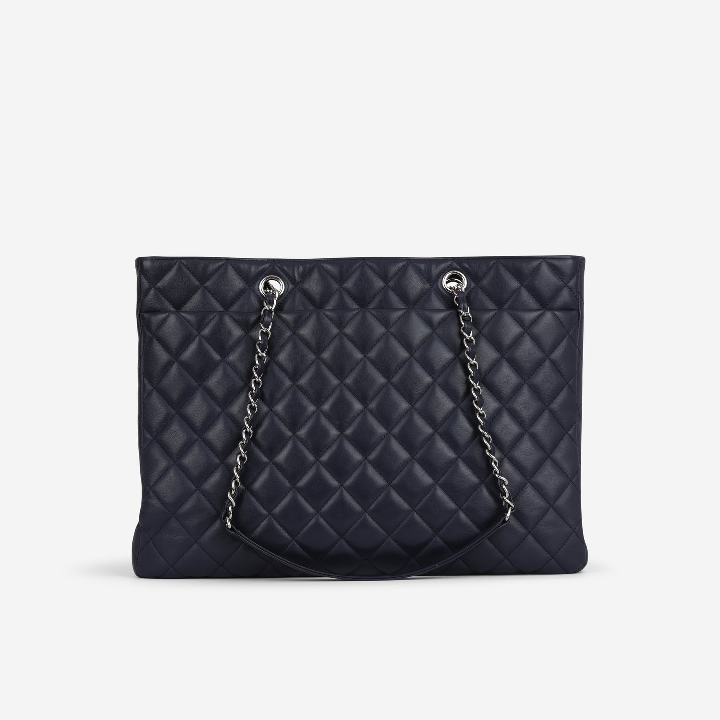 Chanel Timeless CC Shopping Tote - Navy Lambskin | Silver Hardware