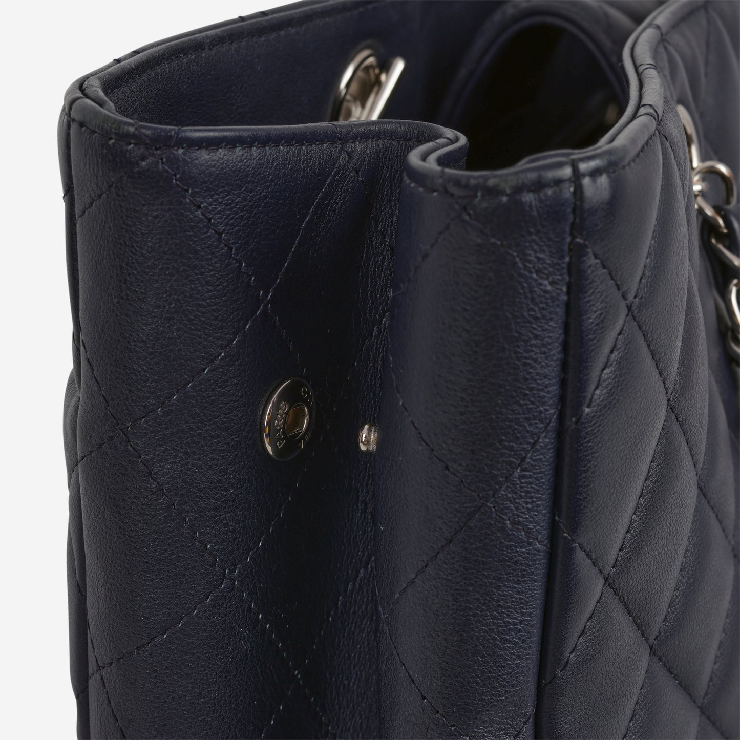 Chanel Timeless CC Shopping Tote - Navy Lambskin | Silver Hardware