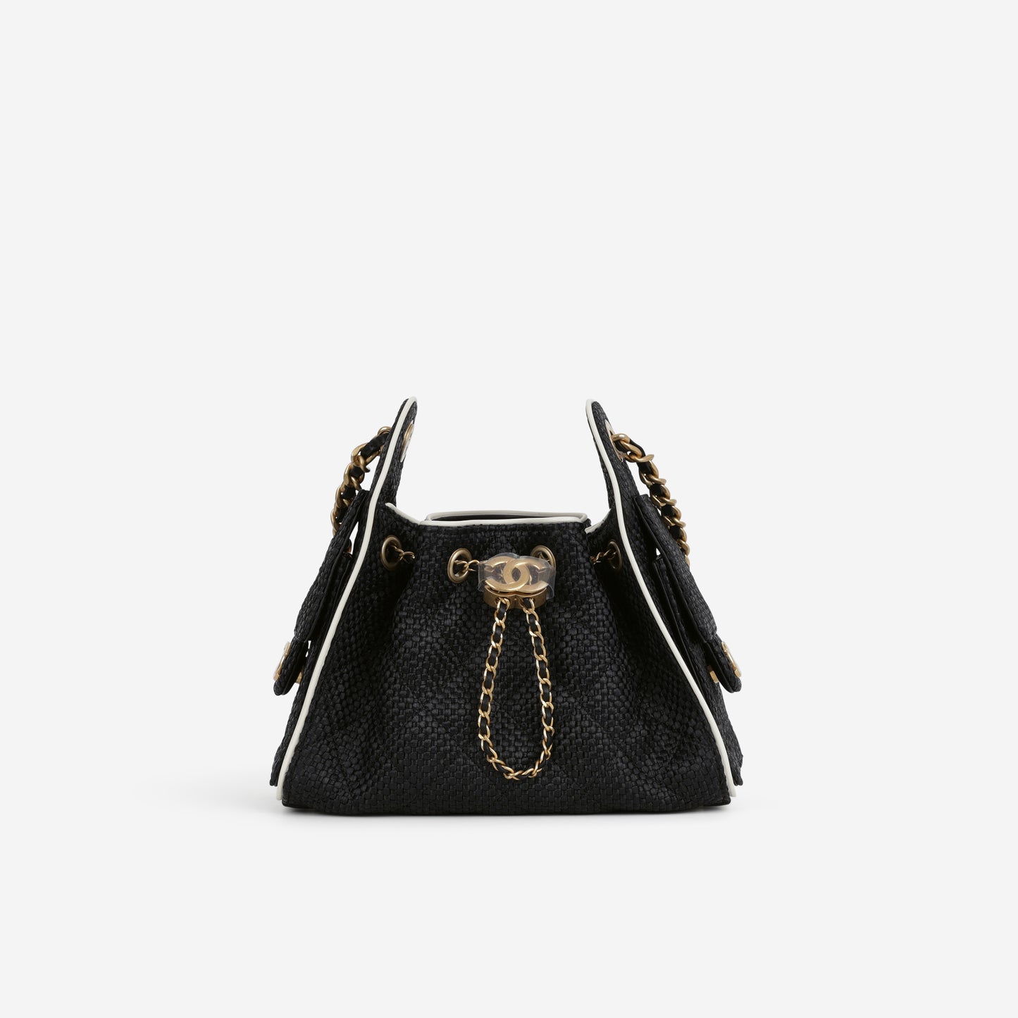 Chanel Mini 25 Hobo - Black Raffia | Gold Hardware
