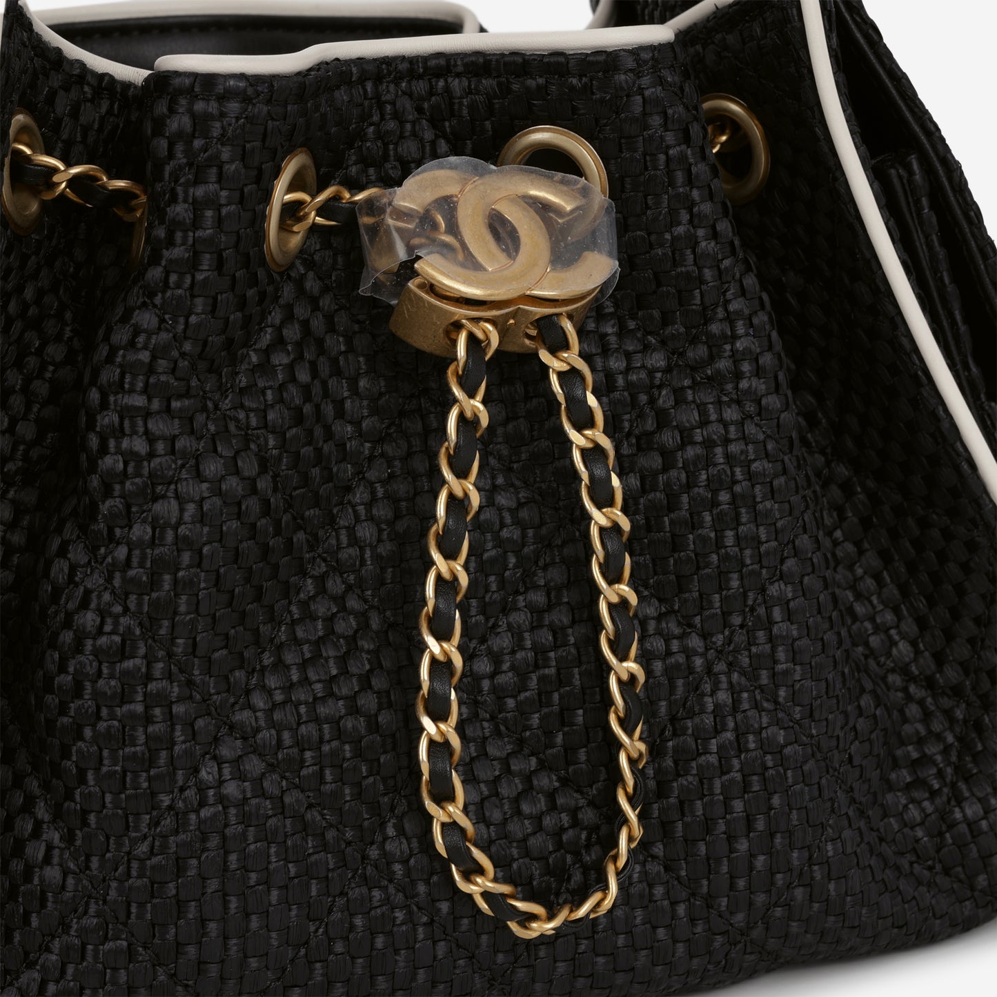 Chanel Mini 25 Hobo - Black Raffia | Gold Hardware