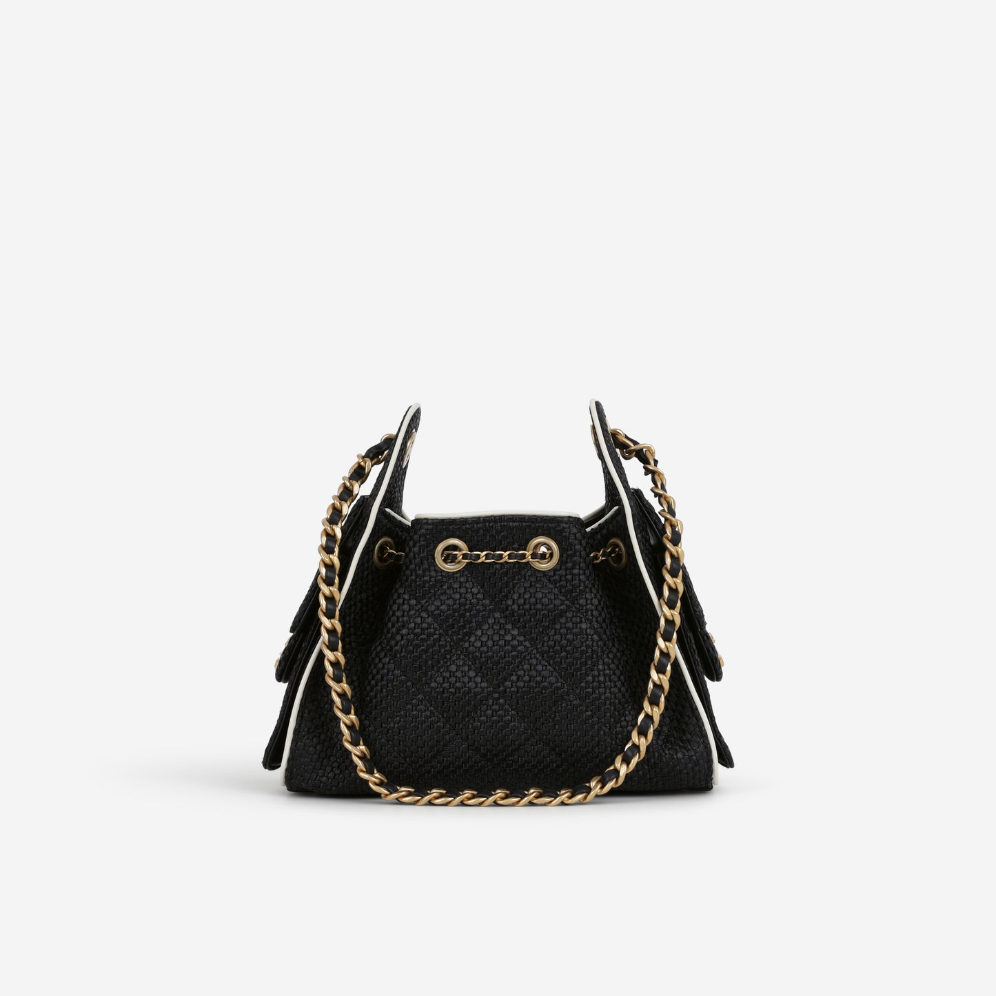 Chanel Mini 25 Hobo - Black Raffia | Gold Hardware