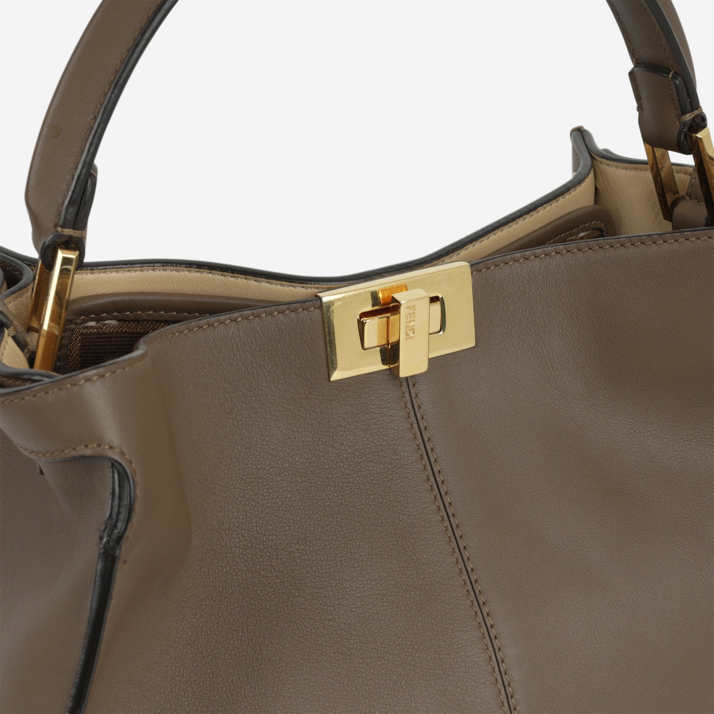 Fendi Peekaboo X-Lite Medium - Taupe | Gold Hardware