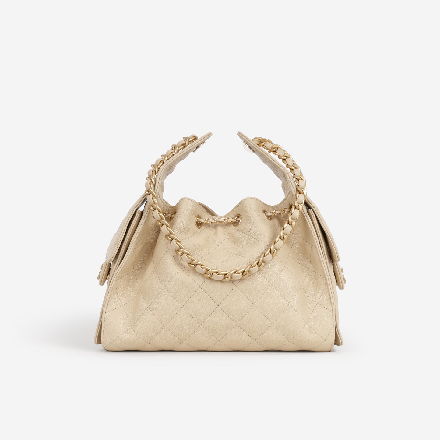 Chanel Small 25 Hobo - Beige Caviar | Gold Hardware
