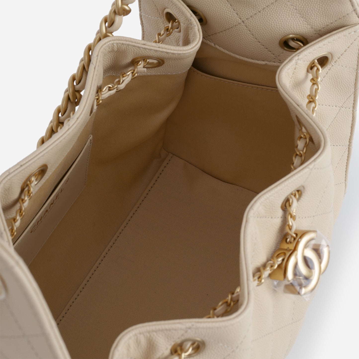 Chanel Small 25 Hobo - Beige Caviar | Gold Hardware