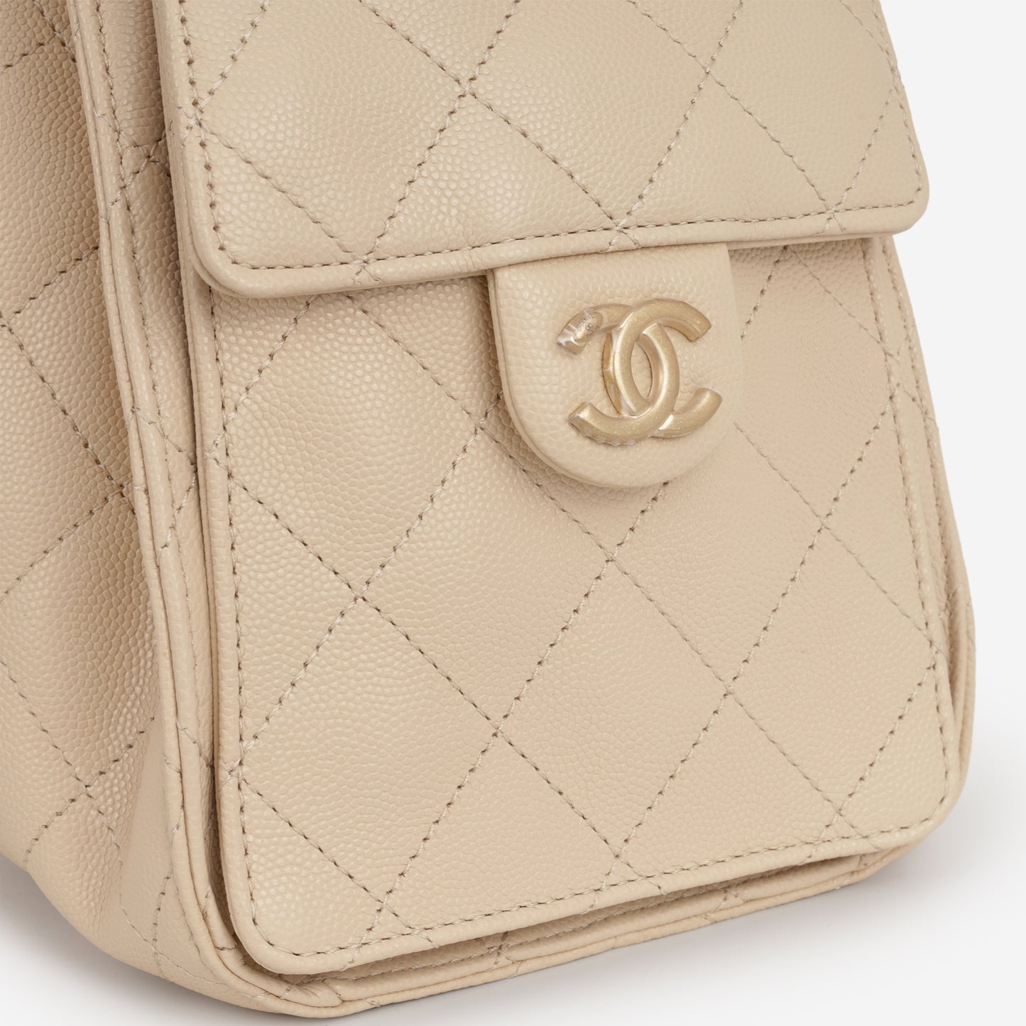 Chanel Small 25 Hobo - Beige Caviar | Gold Hardware