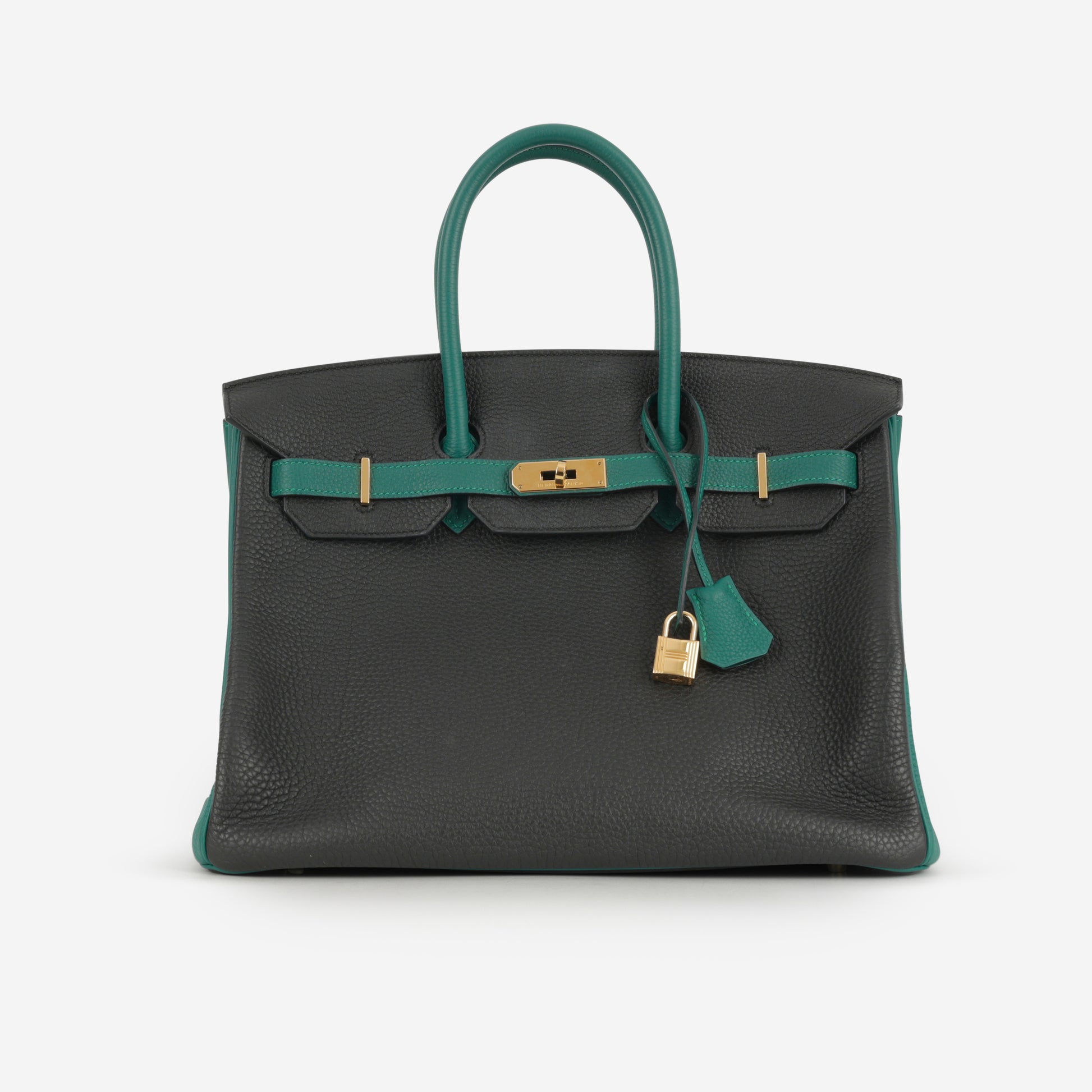 Hermès HSS Birkin 35 - Black / Malachite Togo | Gold Hardware - Bagista