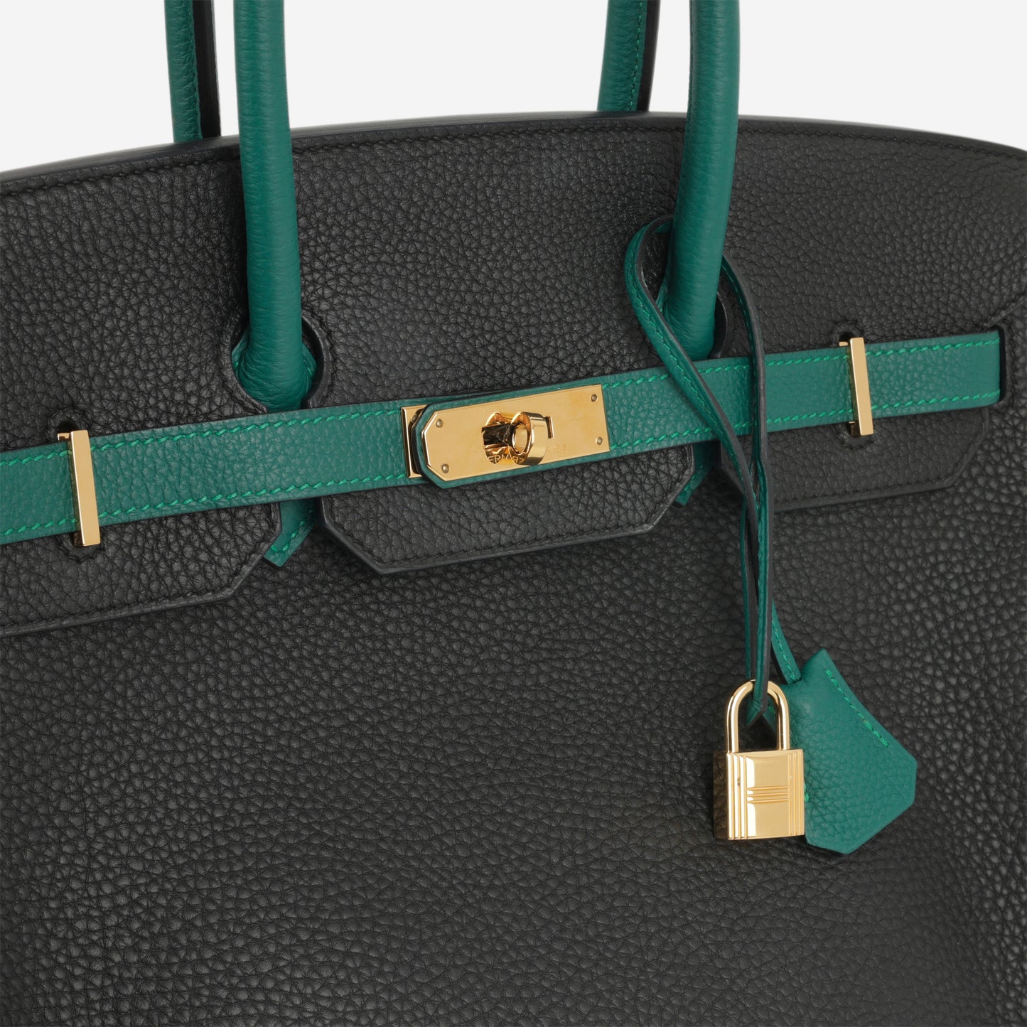 Hermès HSS Birkin 35 - Black / Malachite Togo | Gold Hardware - Bagista