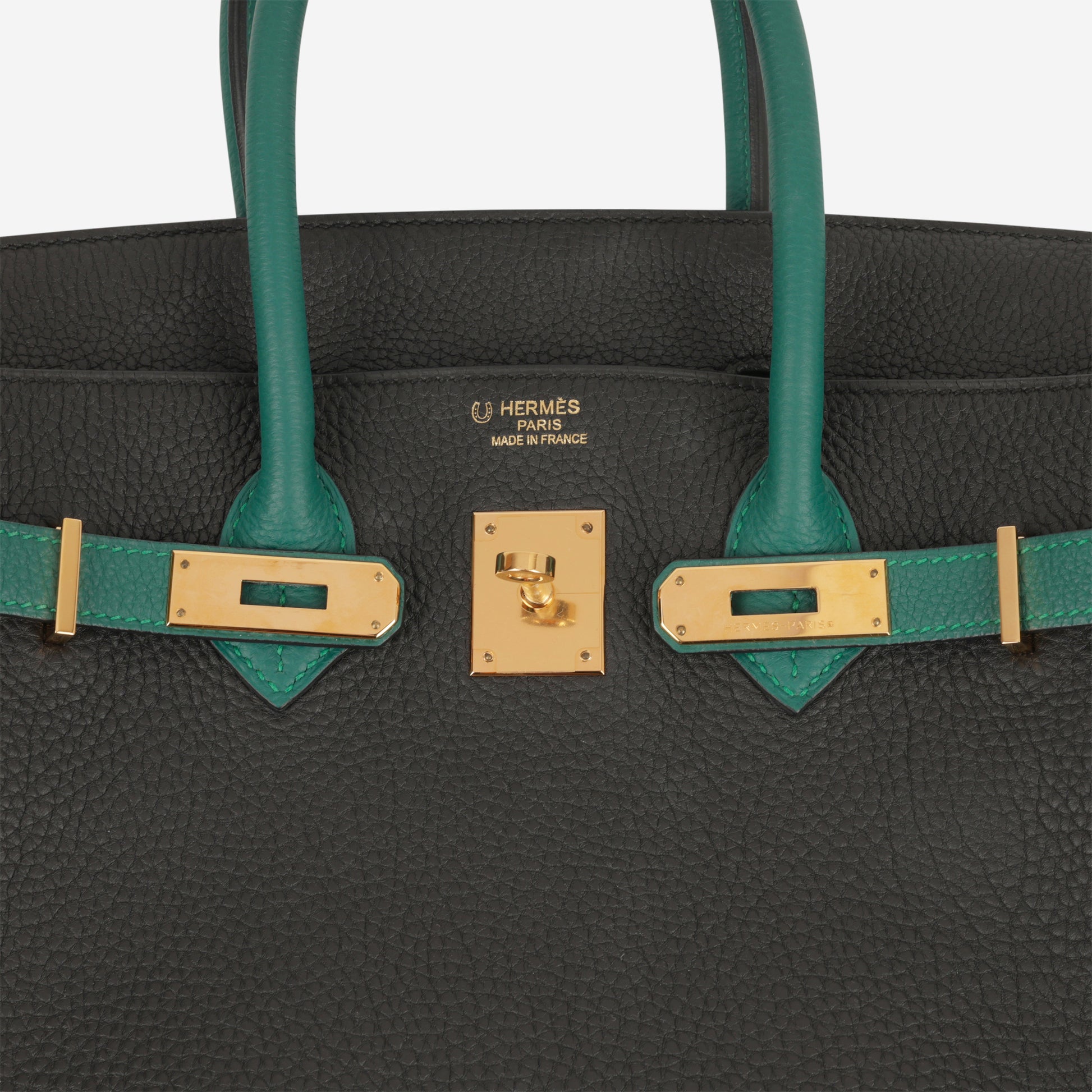 Hermès HSS Birkin 35 - Black / Malachite Togo | Gold Hardware - Bagista