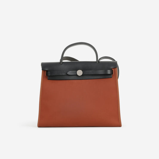 Hermès Herbag 31 - Cuivre Canvas / Black Hunter | Palladium Hardware - Bagista
