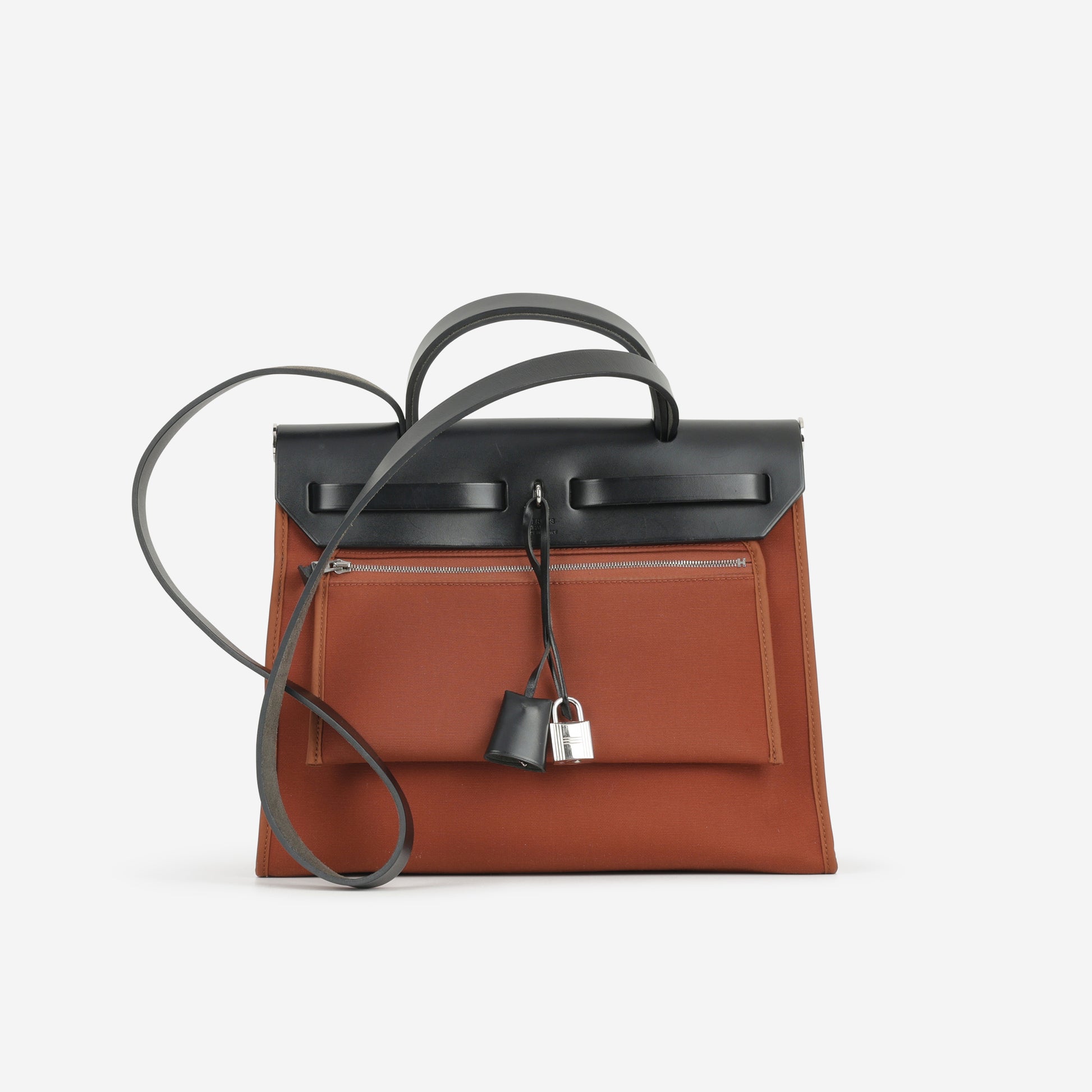 Hermès Herbag 31 - Cuivre Canvas / Black Hunter | Palladium Hardware - Bagista