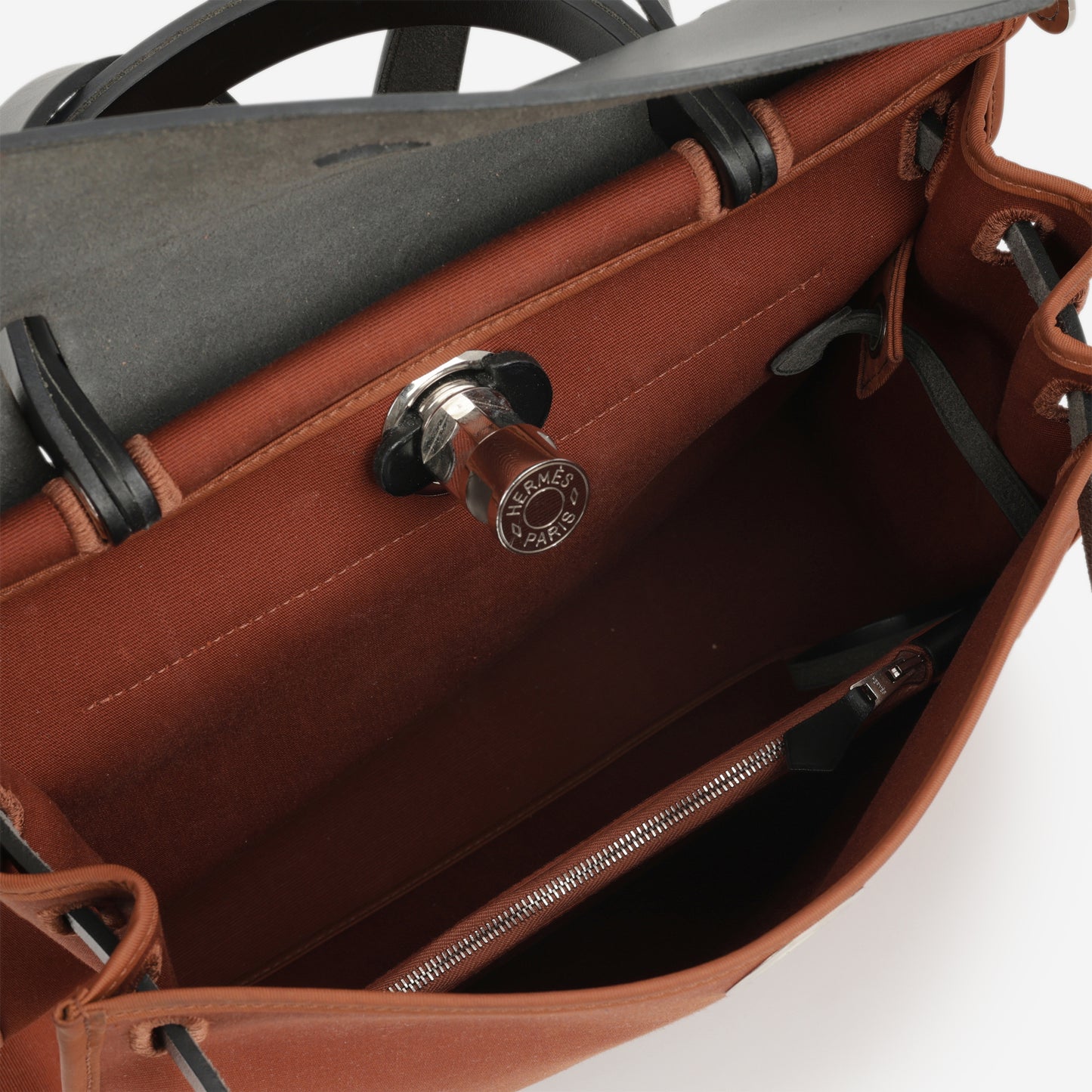 Hermès Herbag 31 - Cuivre Canvas / Black Hunter | Palladium Hardware - Bagista