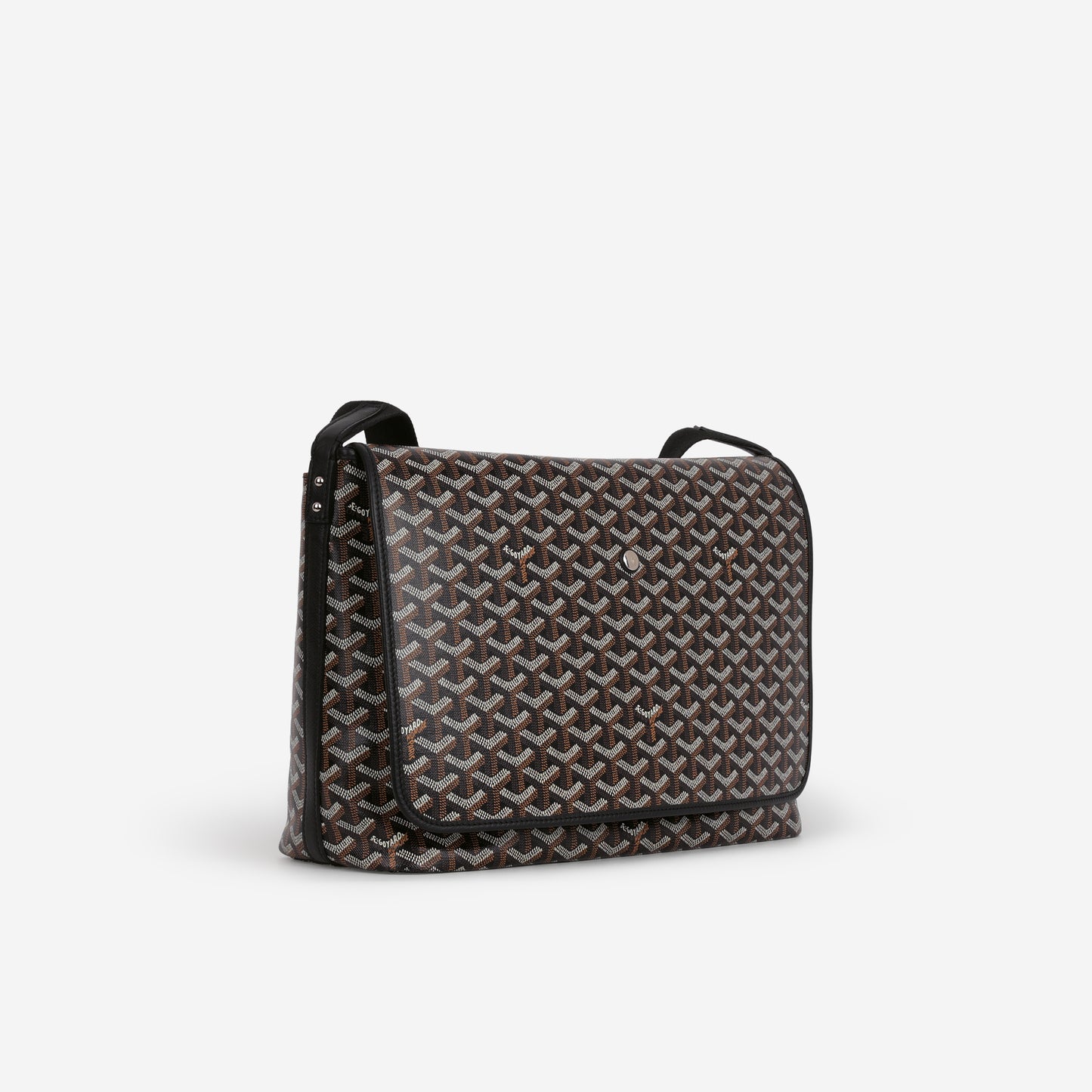 Goyard Capetien MM Messenger Bag - Black Goyardine | Palladium Hardware