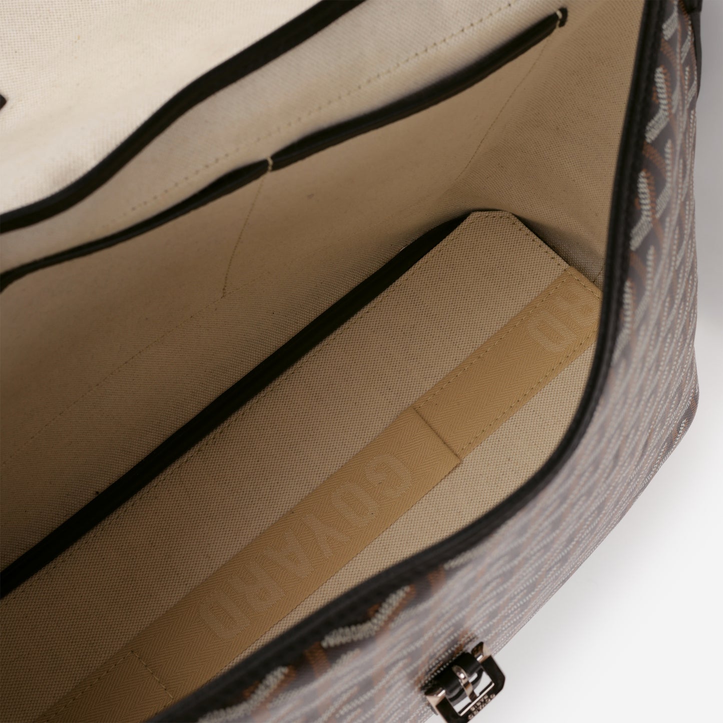 Goyard Capetien MM Messenger Bag - Black Goyardine | Palladium Hardware