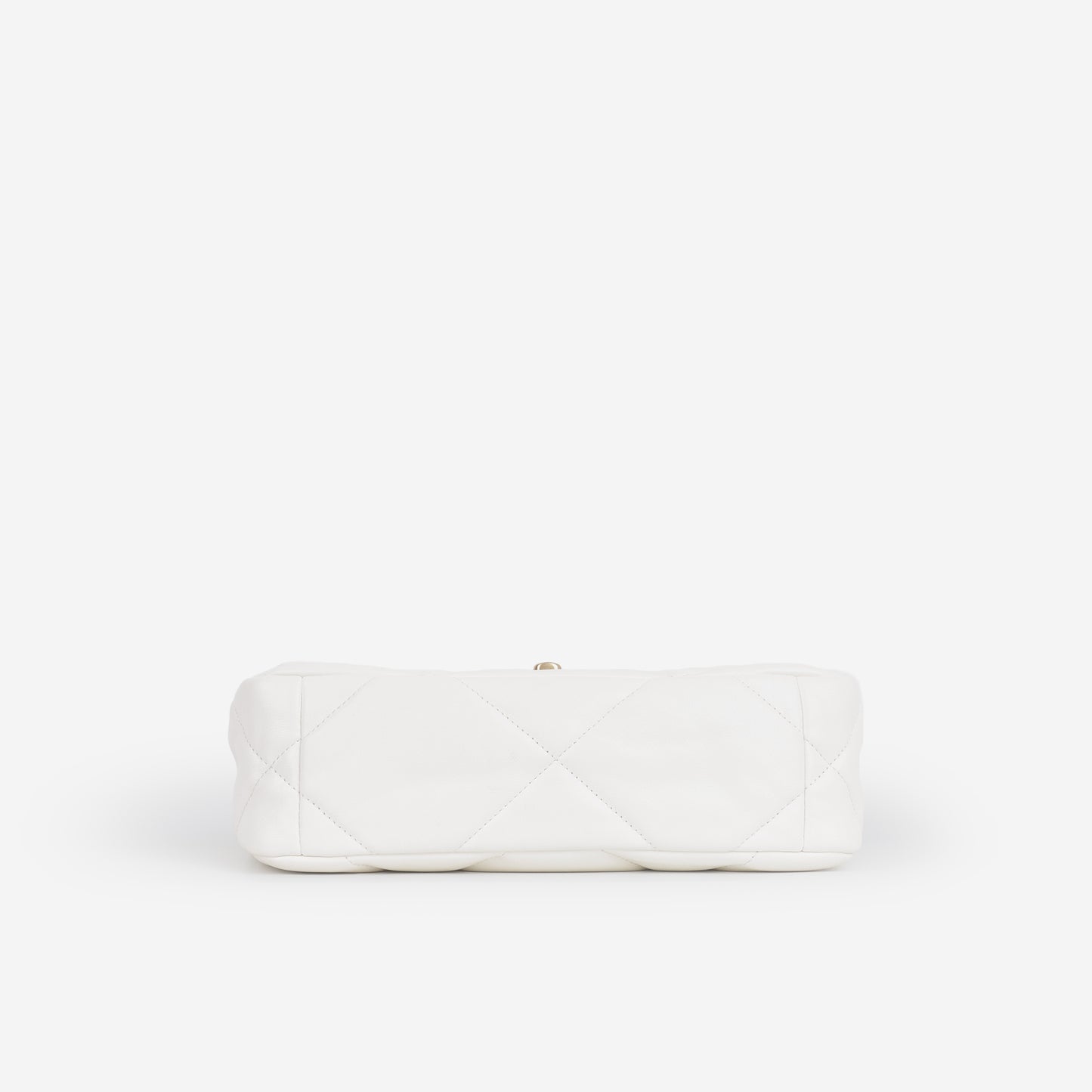 Chanel Small 19 Flap - White Lambskin | Gold Hardware - Bagista