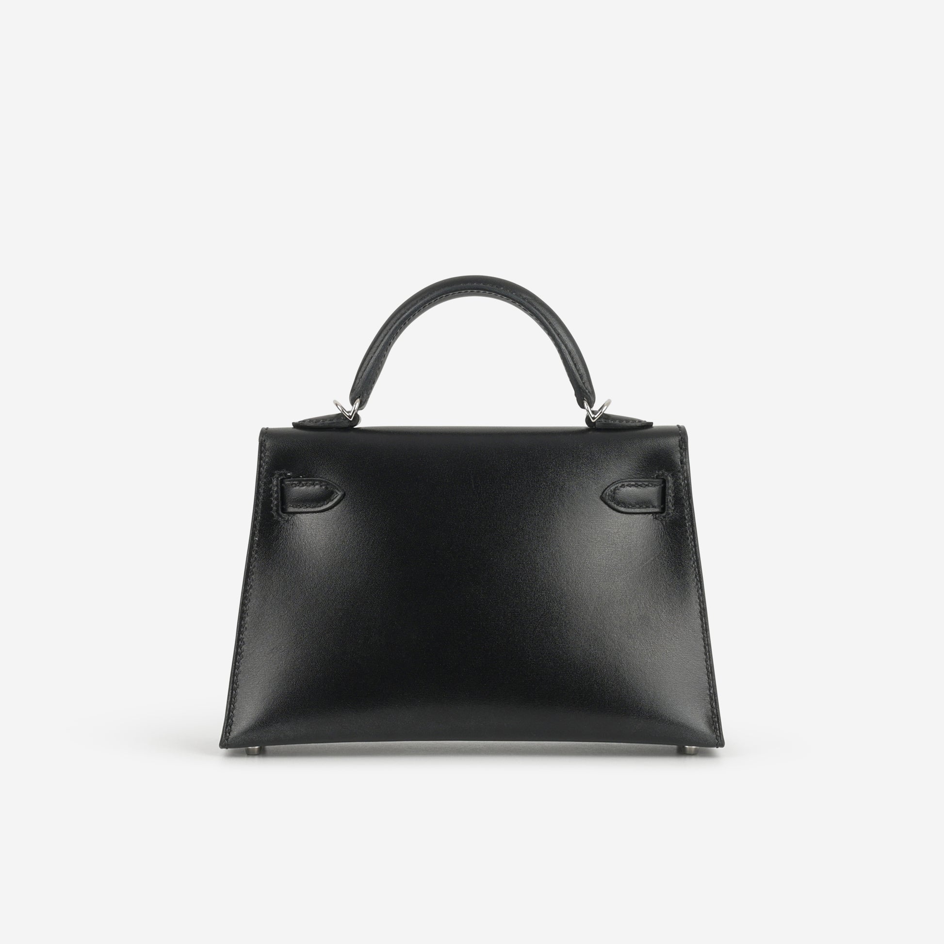 Hermès Mini Kelly - Black Box Calf | Palladium Hardware - Bagista