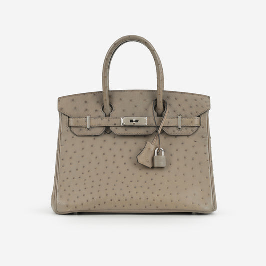 Hermès Birkin 30 - Mousse Ostrich | Palladium Hardware