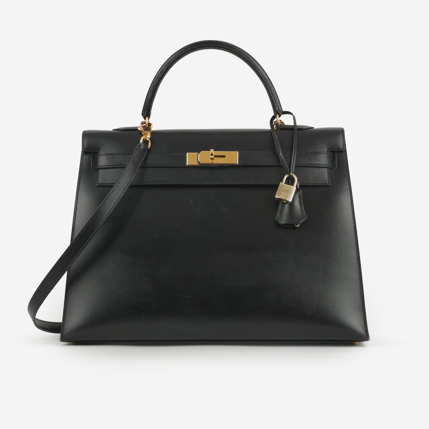 Hermès Vintage Kelly 35 - Black Box Calf | Gold Hardware