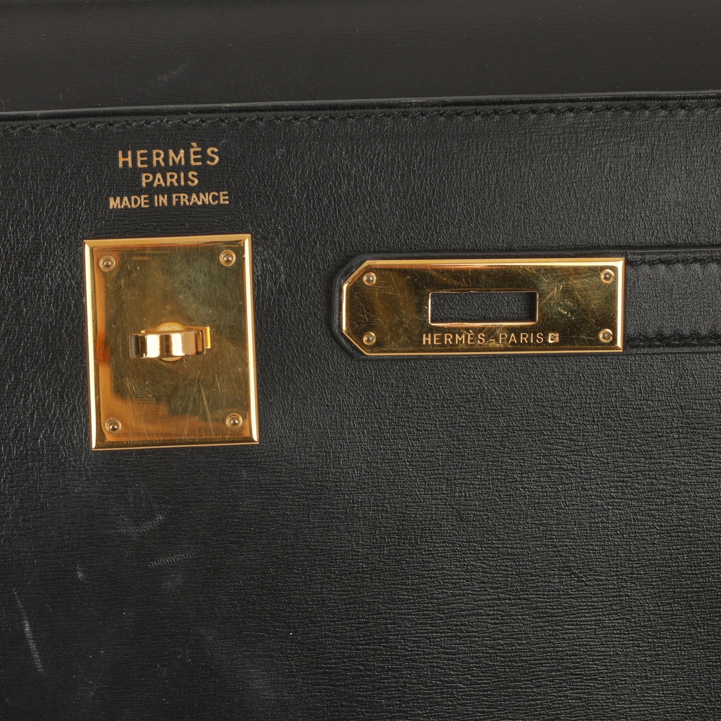 Hermès Vintage Kelly 35 - Black Box Calf | Gold Hardware