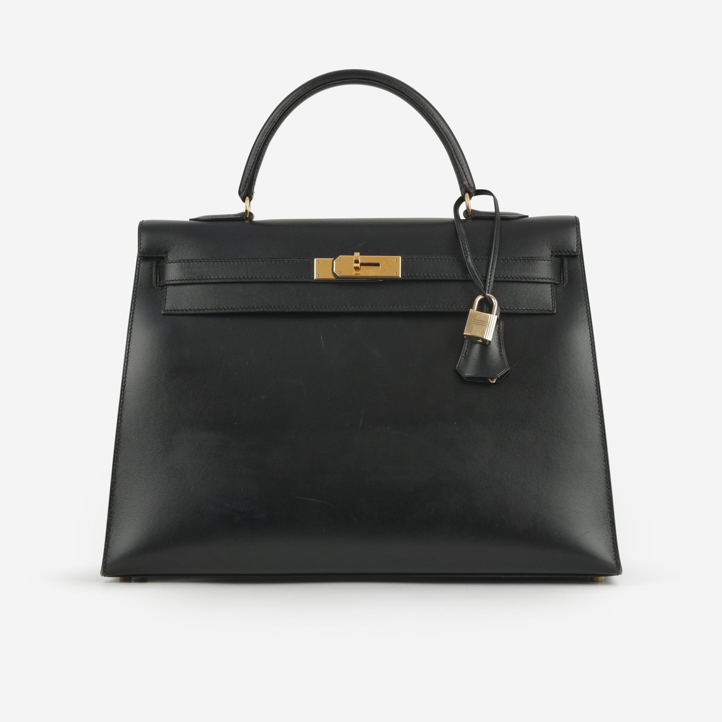 Hermès Vintage Kelly 35 - Black Box Calf | Gold Hardware