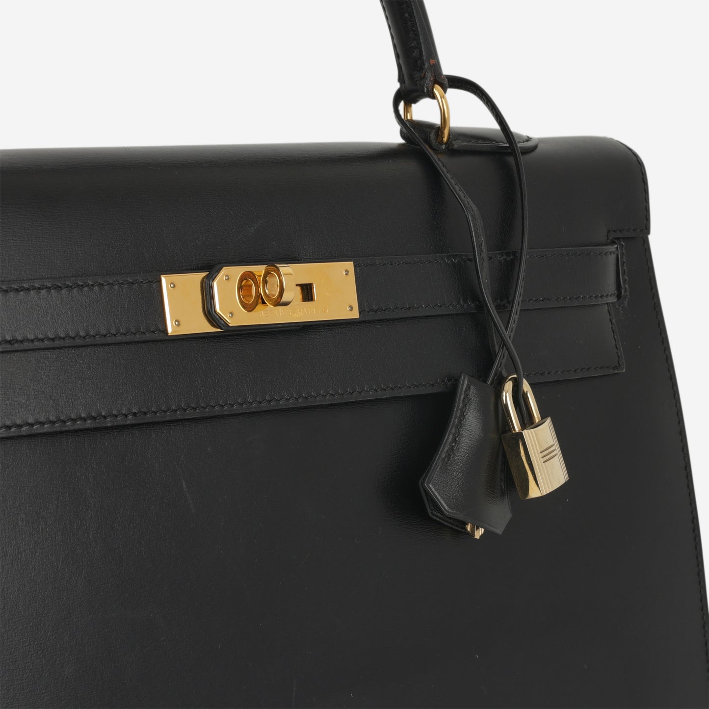 Hermès Vintage Kelly 35 - Black Box Calf | Gold Hardware
