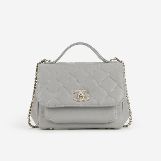 Chanel Small Business Affinity - Grey Caviar | Champagne Gold Hardware
