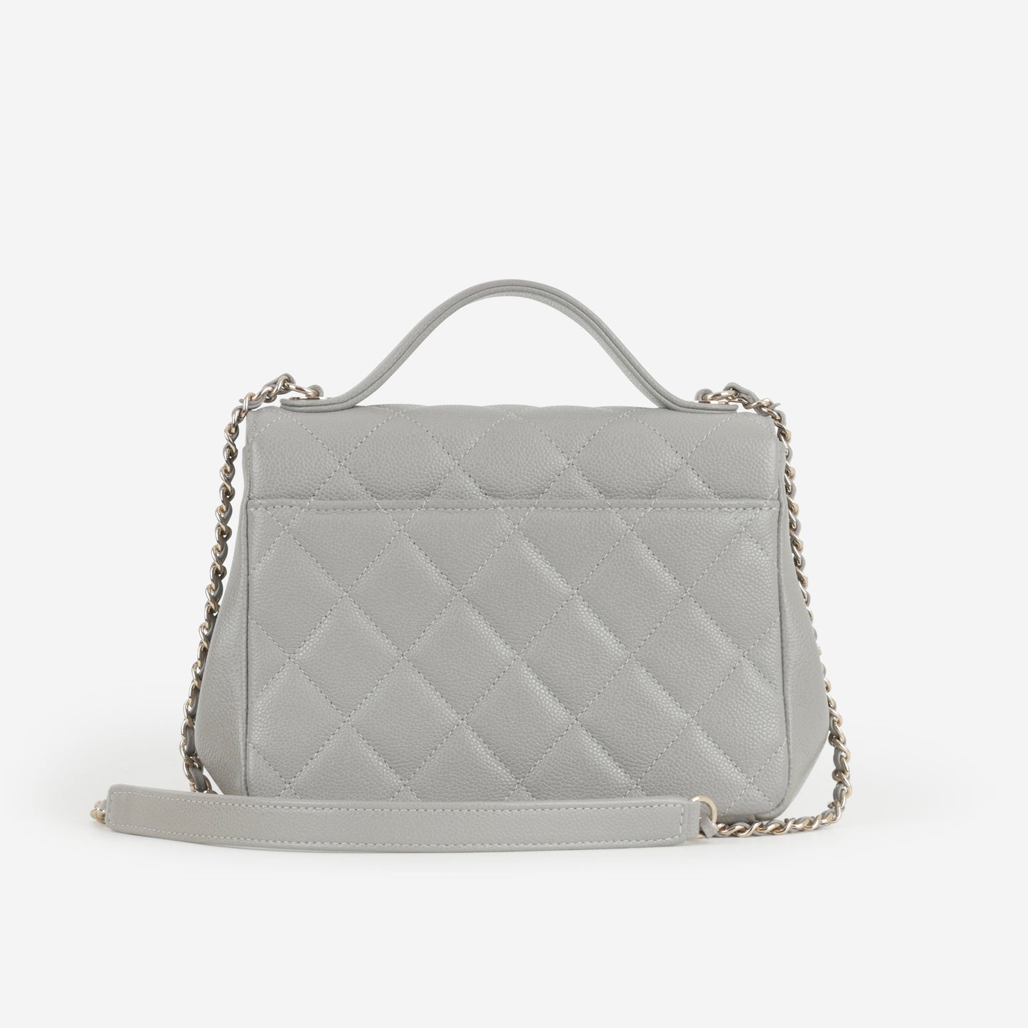 Chanel Small Business Affinity - Grey Caviar | Champagne Gold Hardware