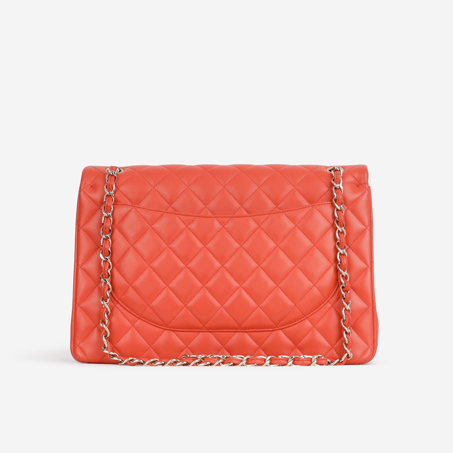 Chanel Classic Maxi Double Flap - Coral Lambskin | Champagne Gold Hardware
