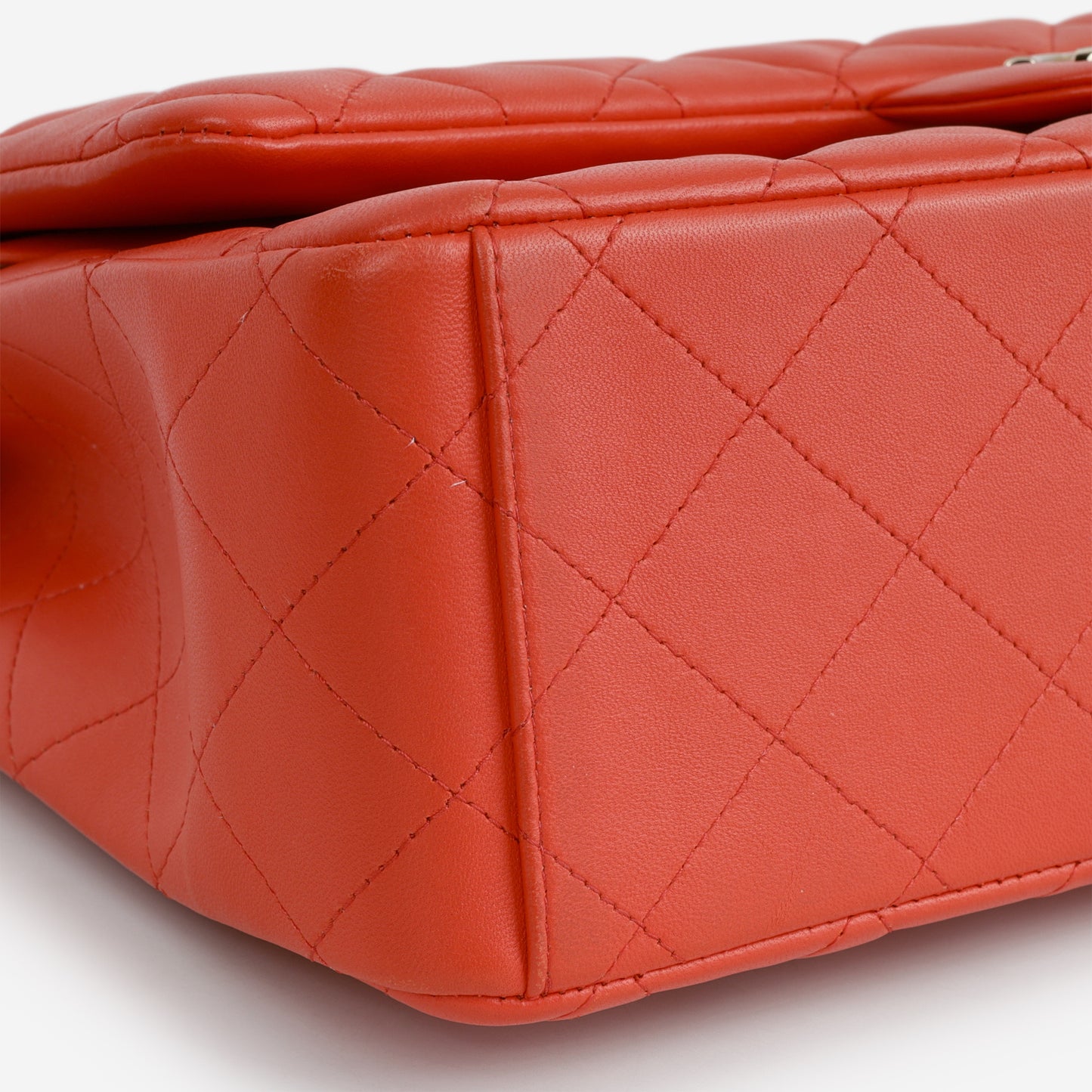 Chanel Classic Maxi Double Flap - Coral Lambskin | Champagne Gold Hardware