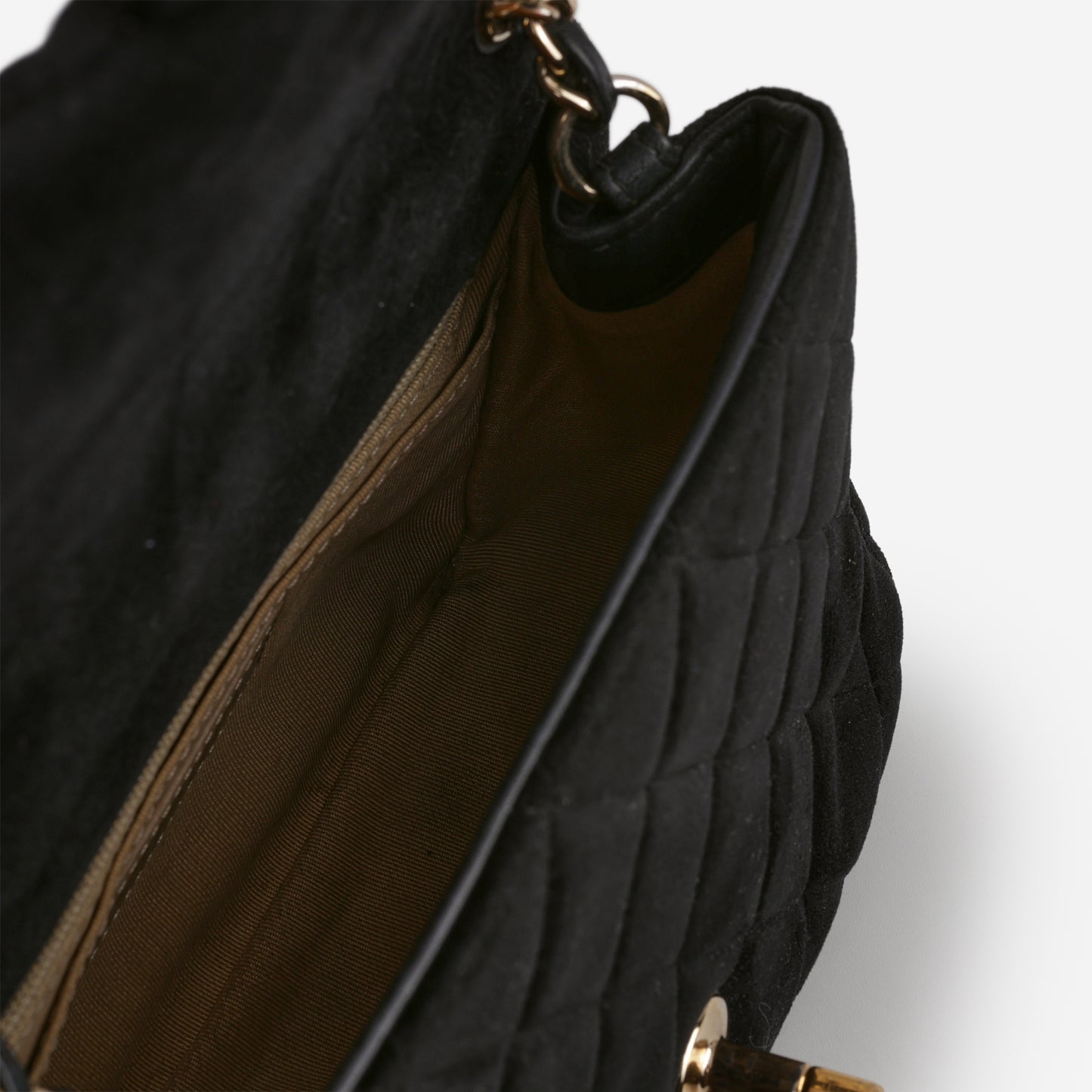 Chanel Mini Flap Square Pearl Crush - Black Velvet | Gold Hardware