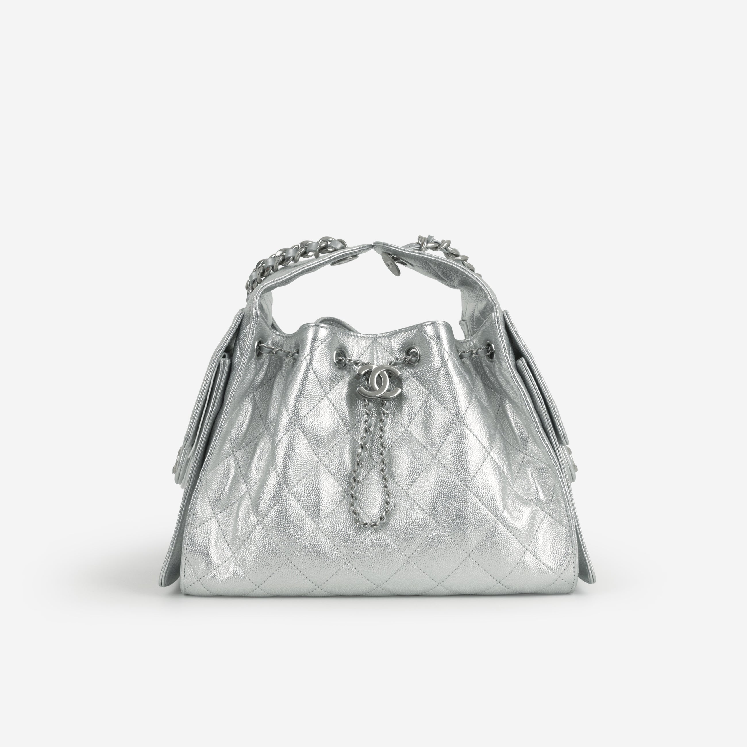 Chanel Small 25 Hobo - Silver Caviar | Unused & Available Now – Bagista