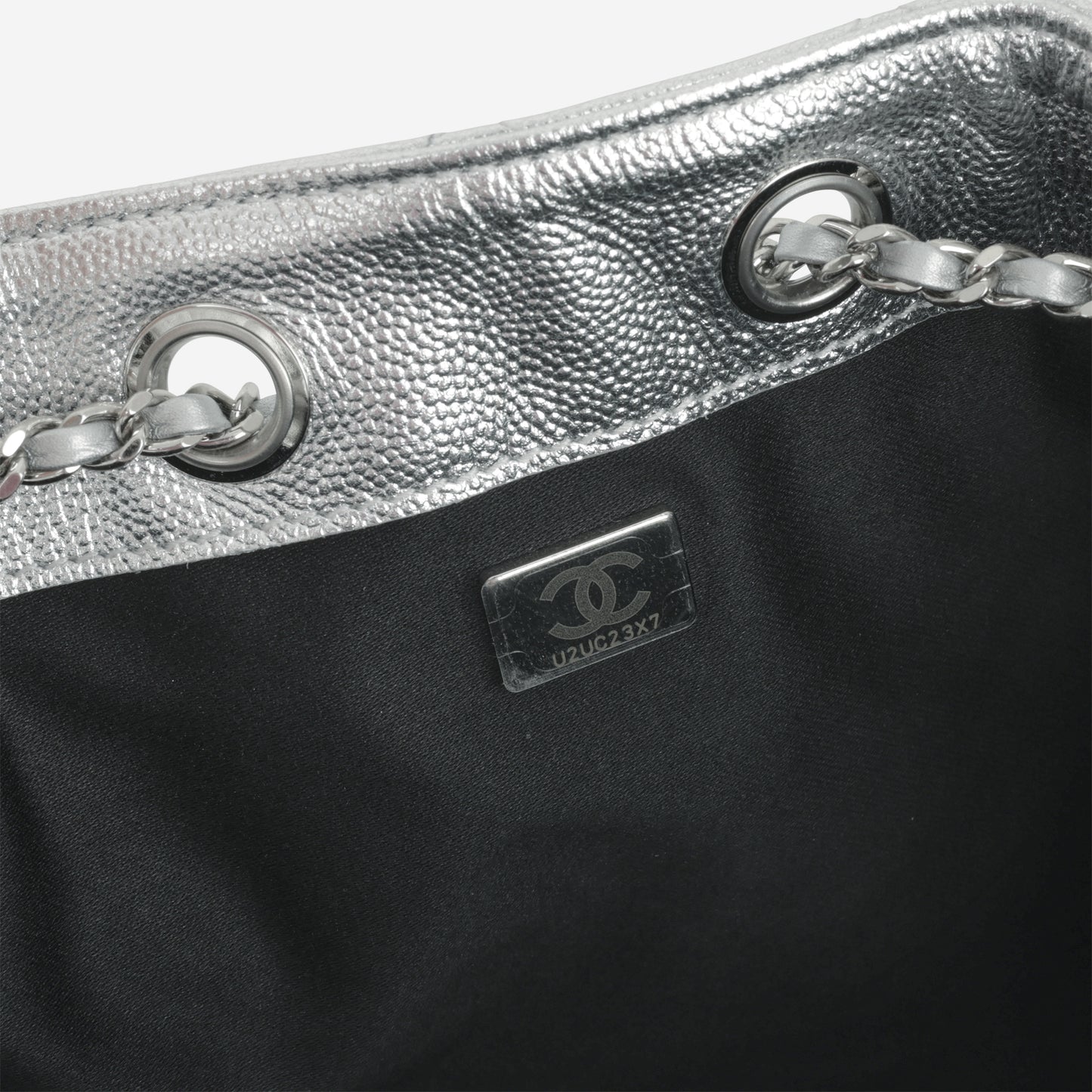 Chanel Small 25 Hobo - Metallic Silver Caviar | Silver Hardware