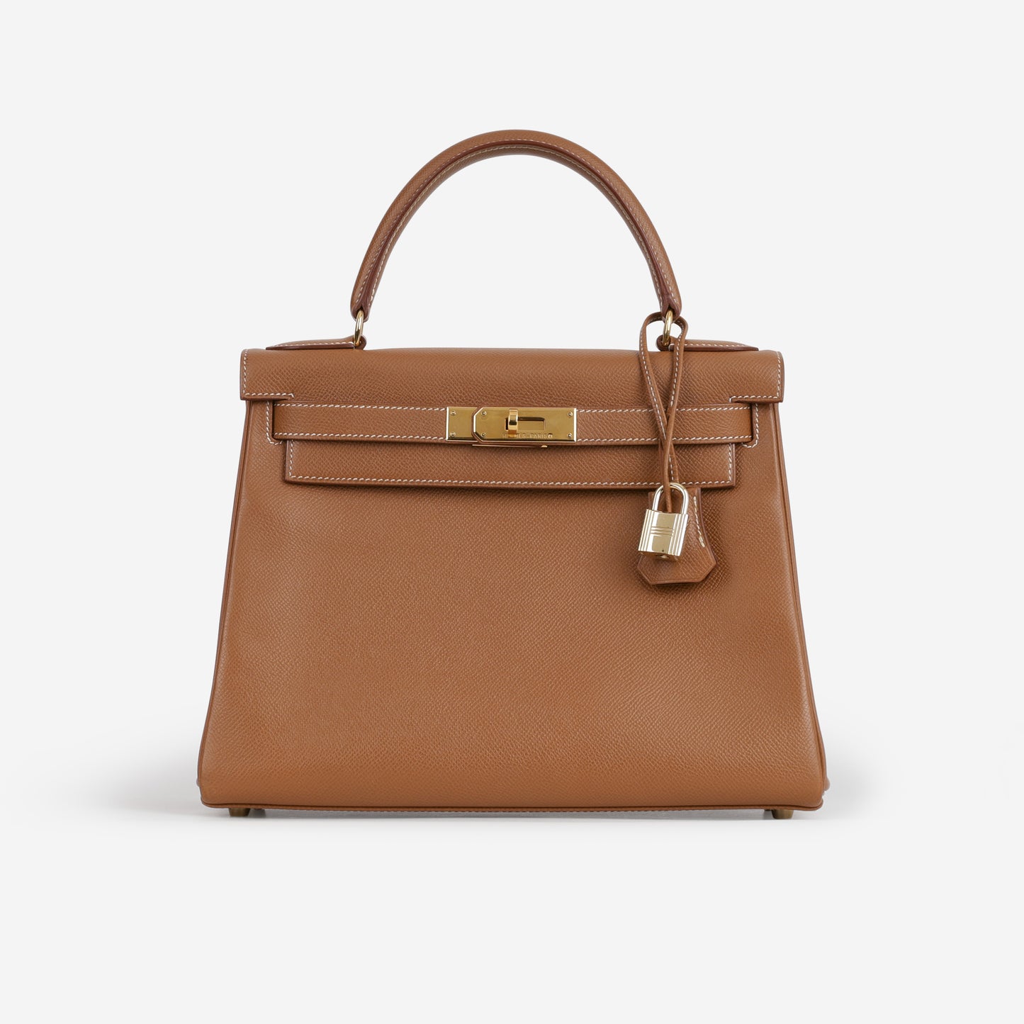 Hermès Vintage Kelly 28 - Gold Courchevel | Gold Hardware - Bagista