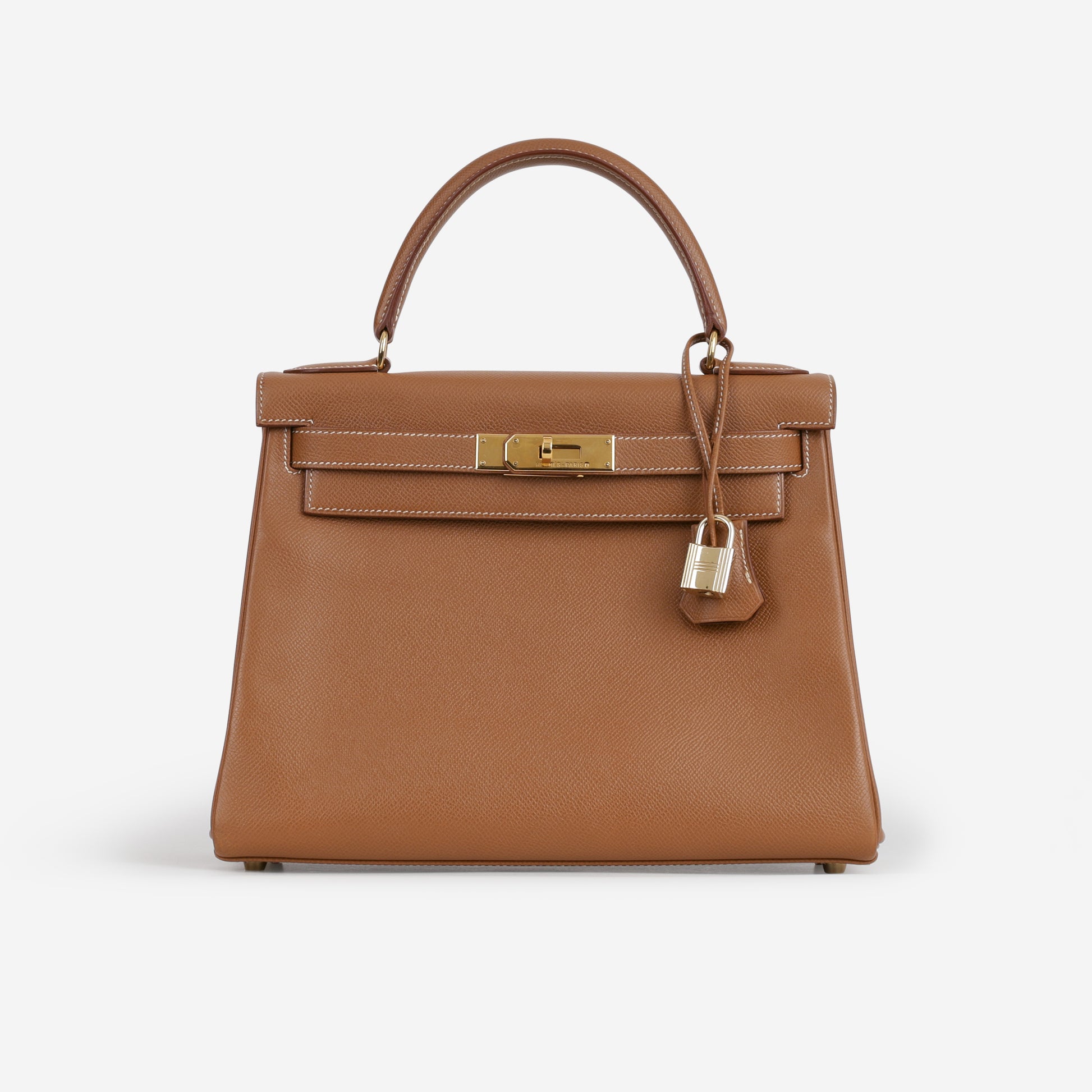 Hermès Vintage Kelly 28 - Gold Courchevel | Gold Hardware - Bagista