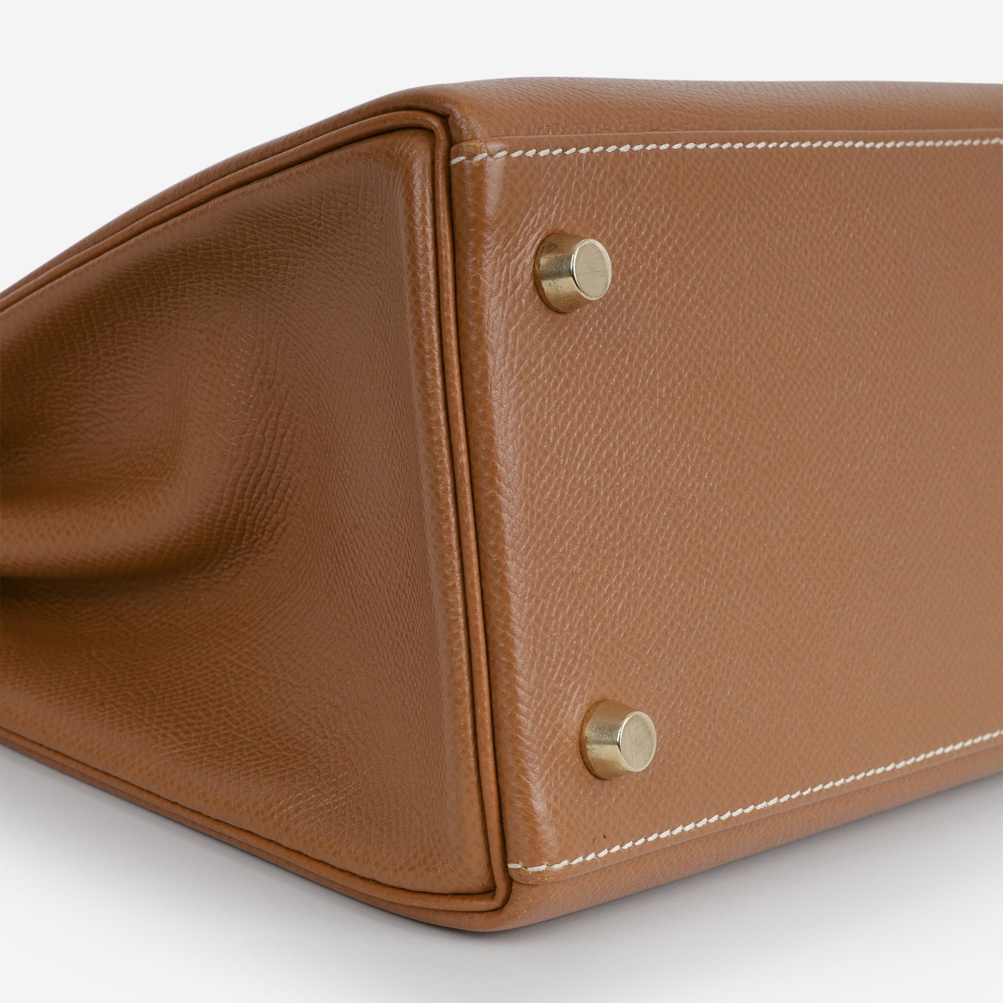 Hermès Vintage Kelly 28 - Gold Courchevel | Gold Hardware - Bagista