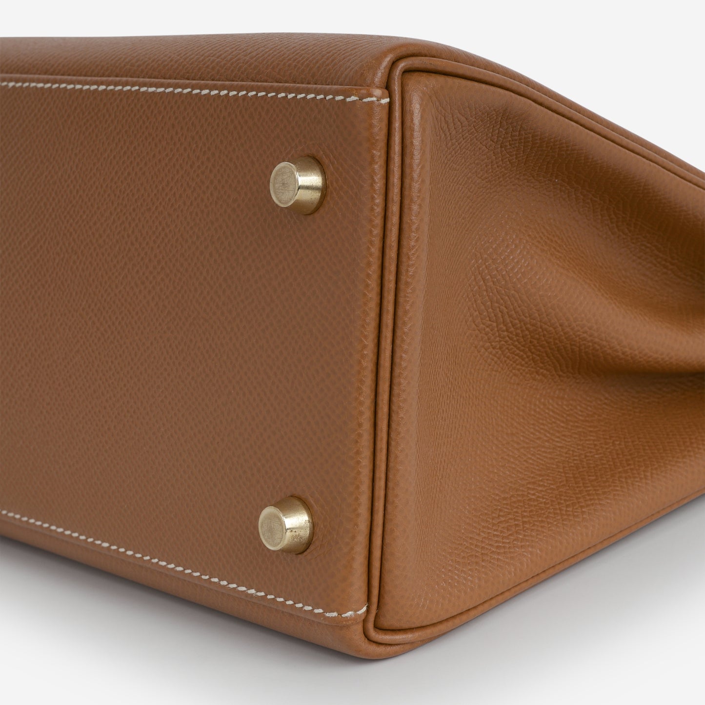 Hermès Vintage Kelly 28 - Gold Courchevel | Gold Hardware - Bagista