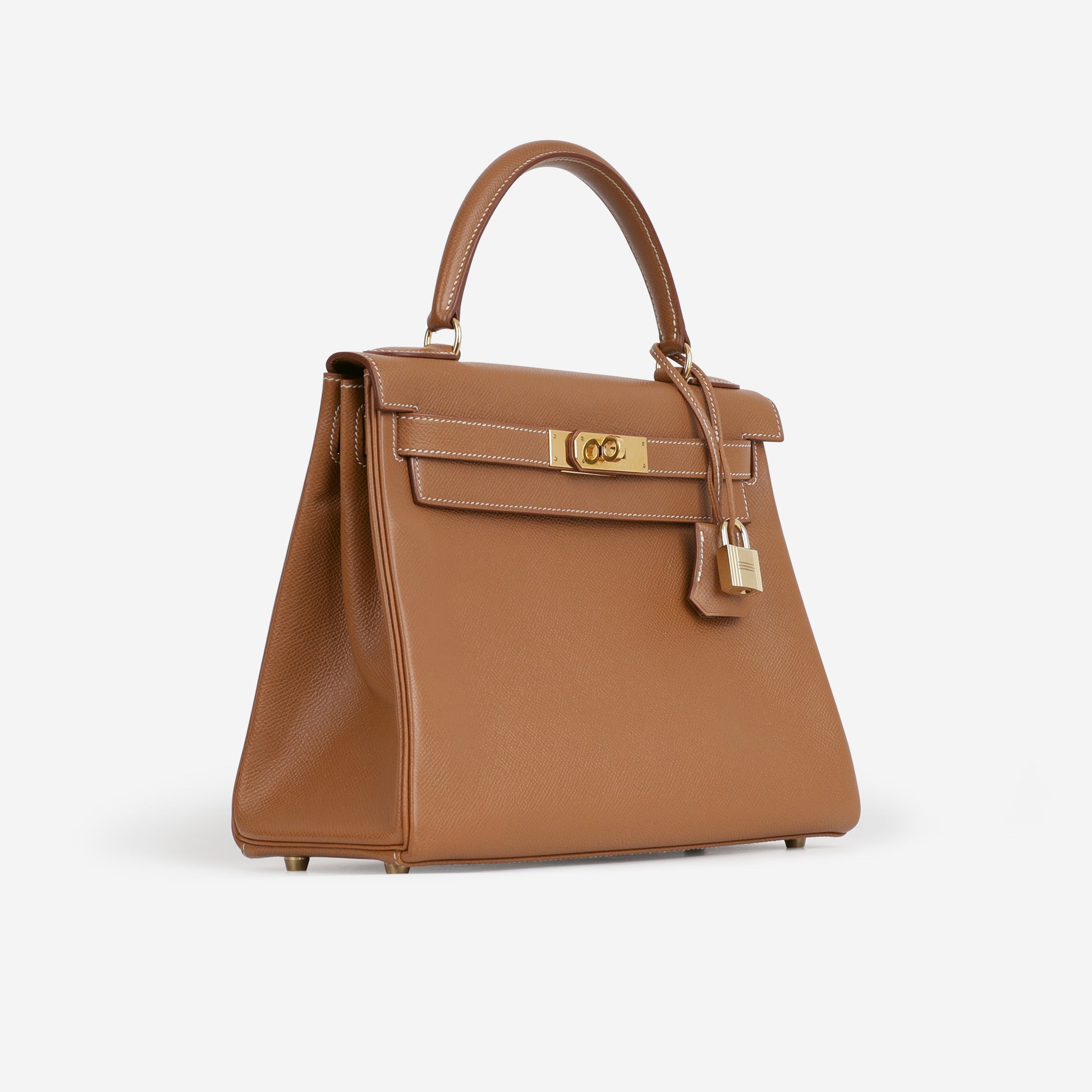 Hermès Vintage Kelly 28 - Gold Courchevel | Gold Hardware - Bagista