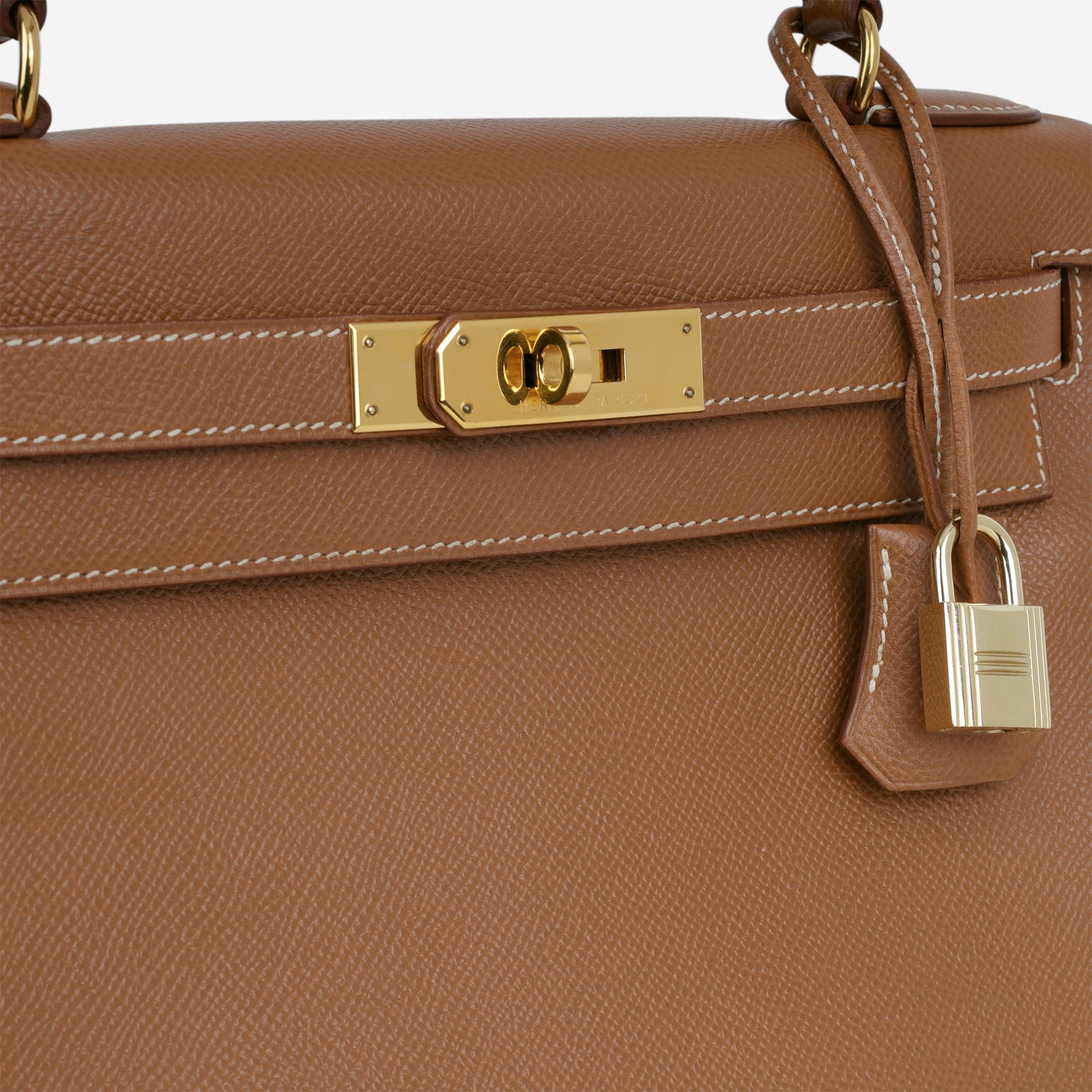 Hermès Vintage Kelly 28 - Gold Courchevel | Gold Hardware - Bagista