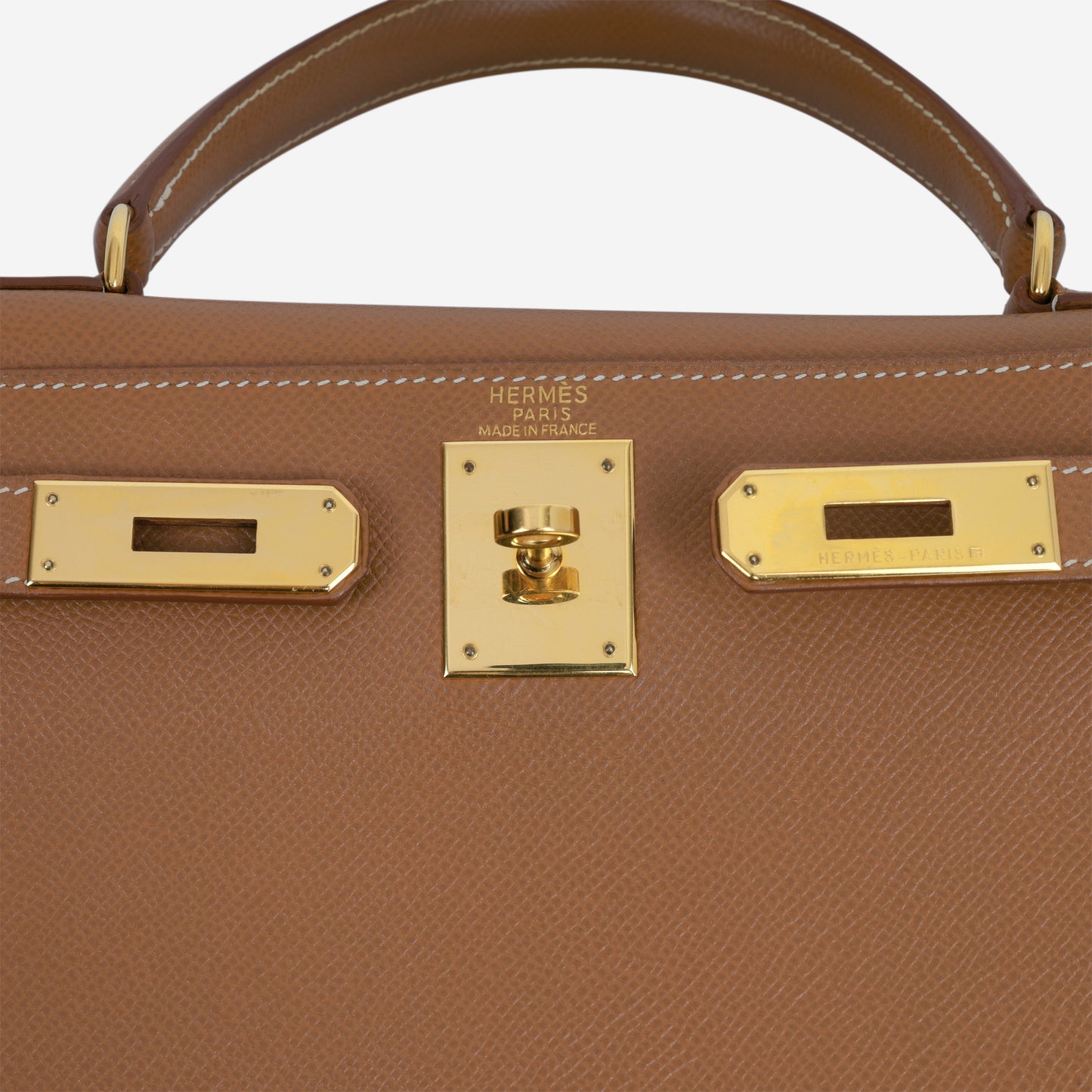 Hermès Vintage Kelly 28 - Gold Courchevel | Gold Hardware - Bagista