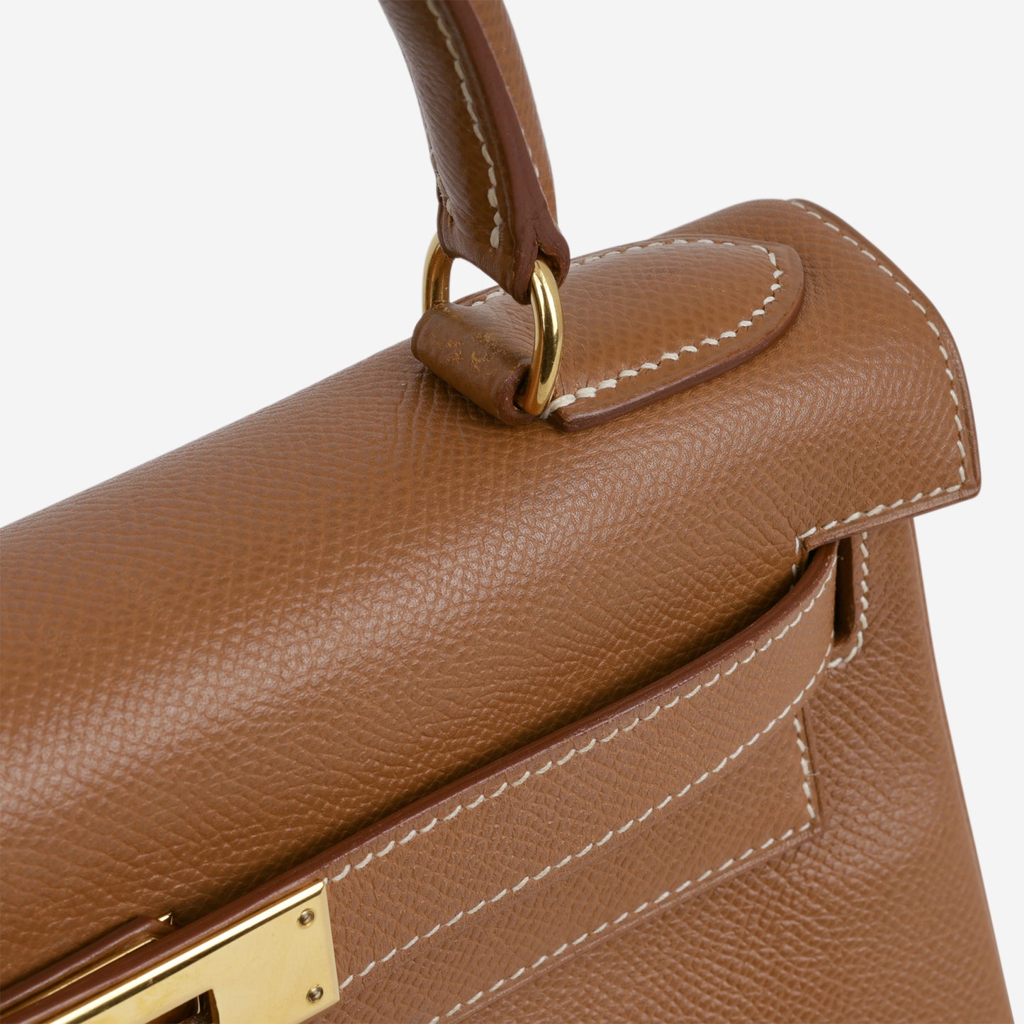 Hermès Vintage Kelly 28 - Gold Courchevel | Gold Hardware - Bagista