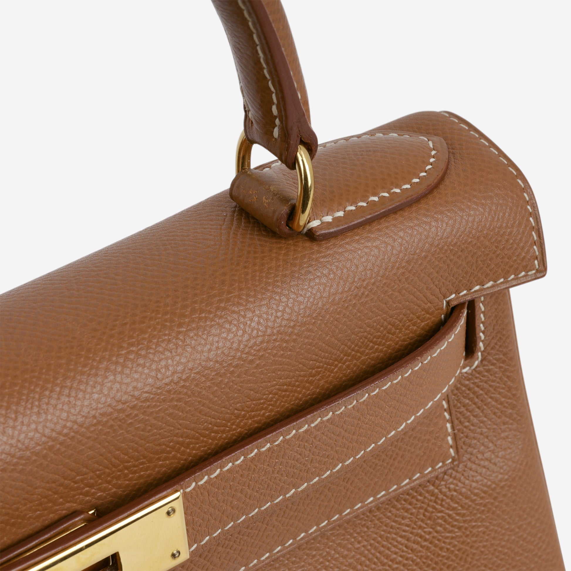 Hermès Vintage Kelly 28 - Gold Courchevel | Gold Hardware - Bagista