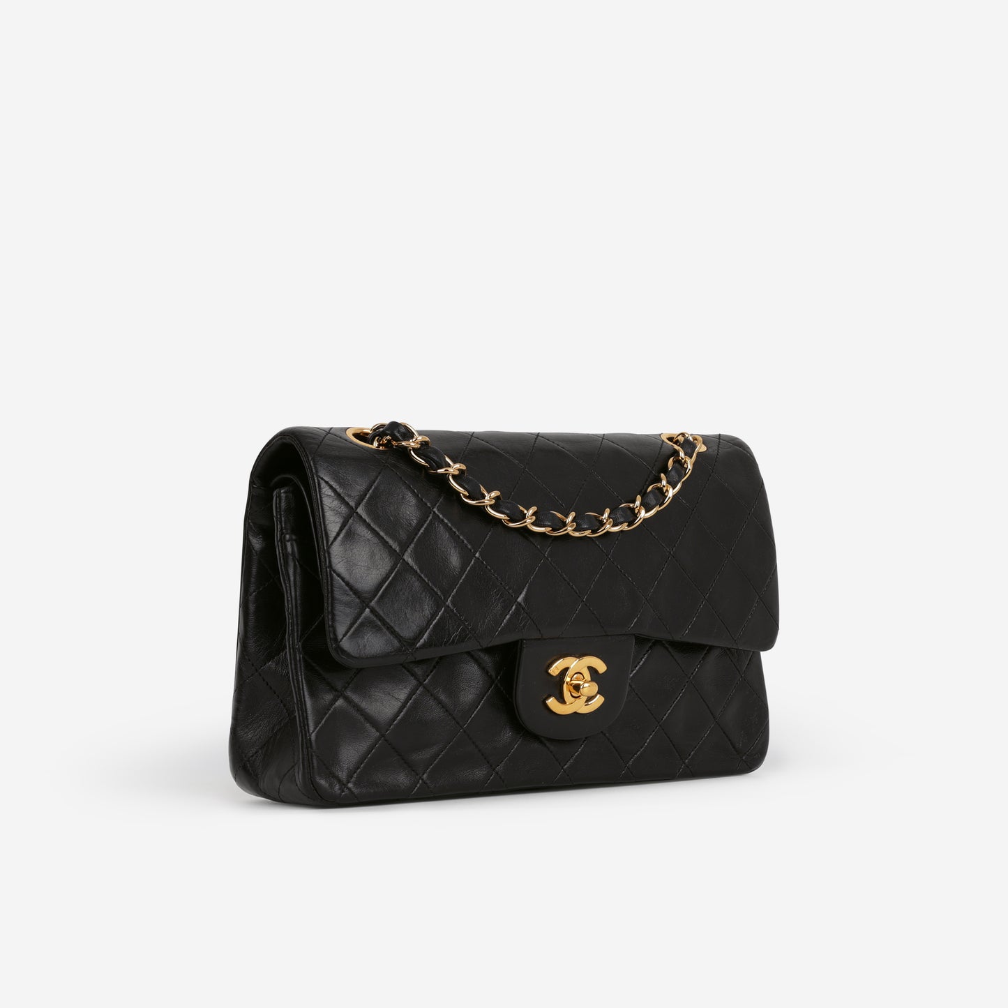 Chanel Vintage Small Classic Flap - Black Lambskin | Gold Hardware